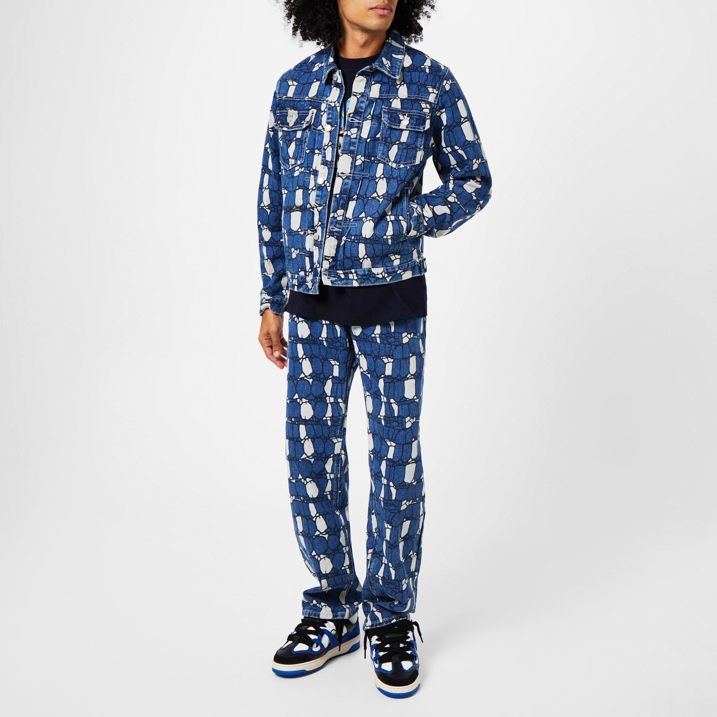 Blue - Billionaire Boys Club - Men's Gator Camo Straight Leg Jeans - 2