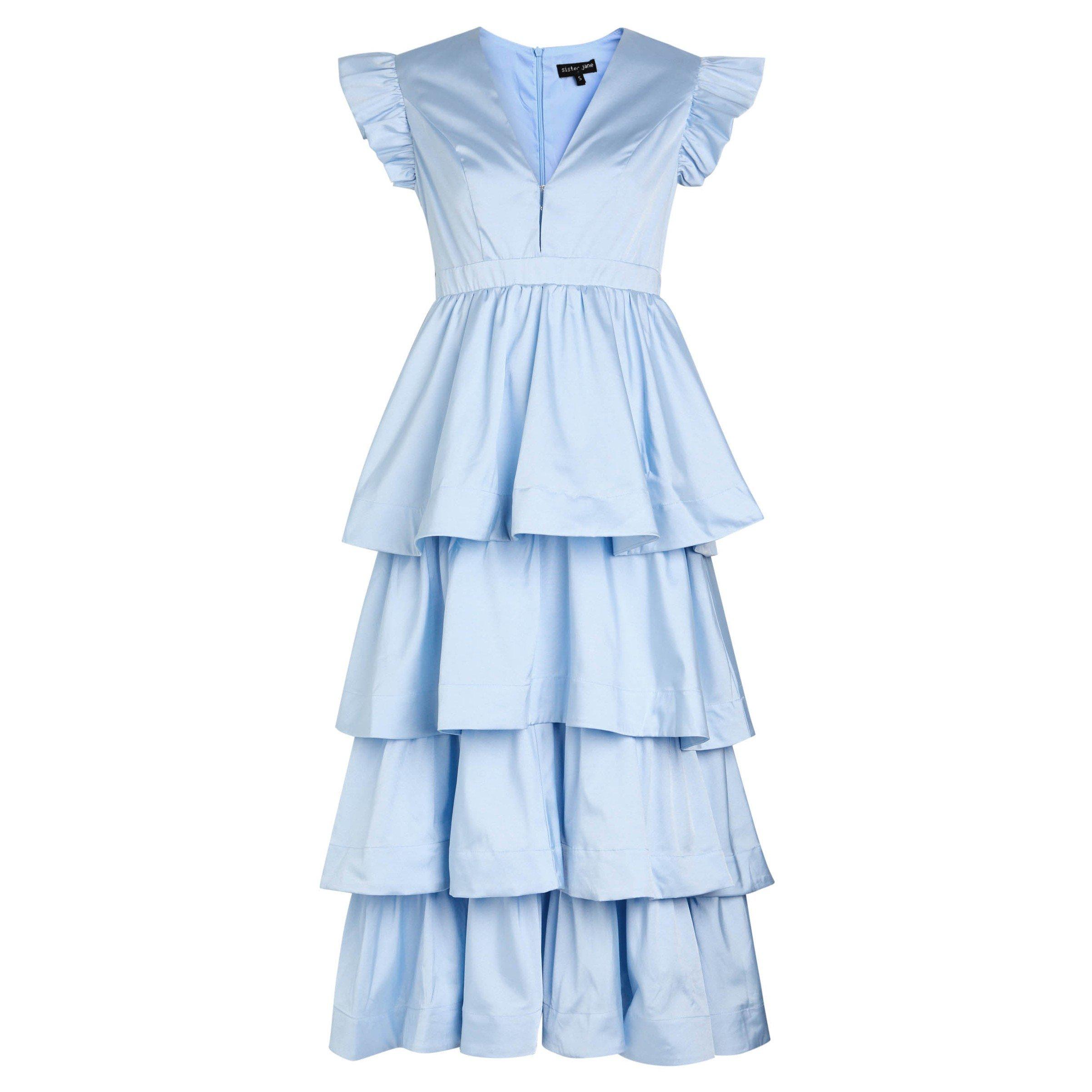 BLUE - Sister Jane - LD Feria Tiered Midi Dress