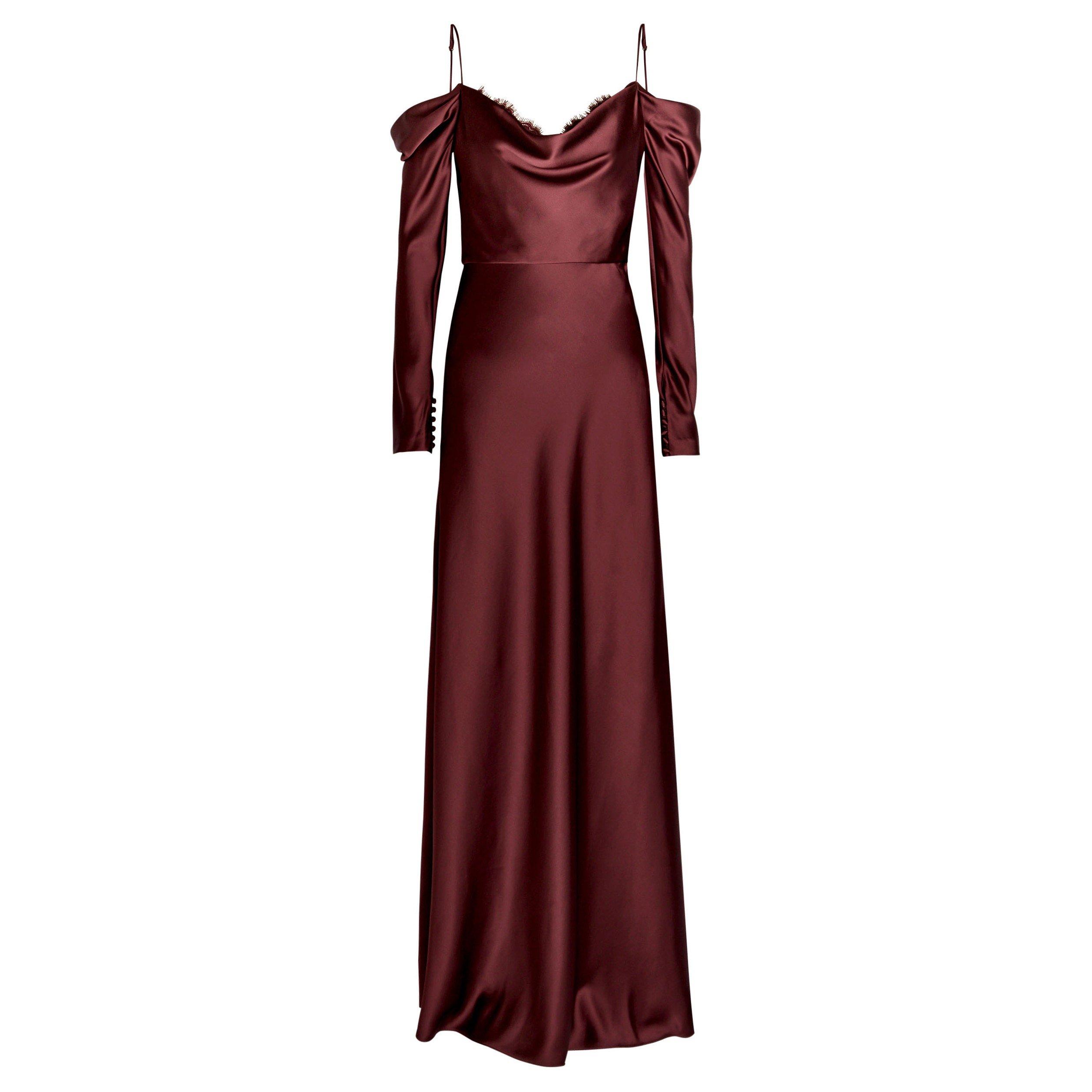 BURGUNDY - Rebecca Vallance - LD LS AVALON GOWN