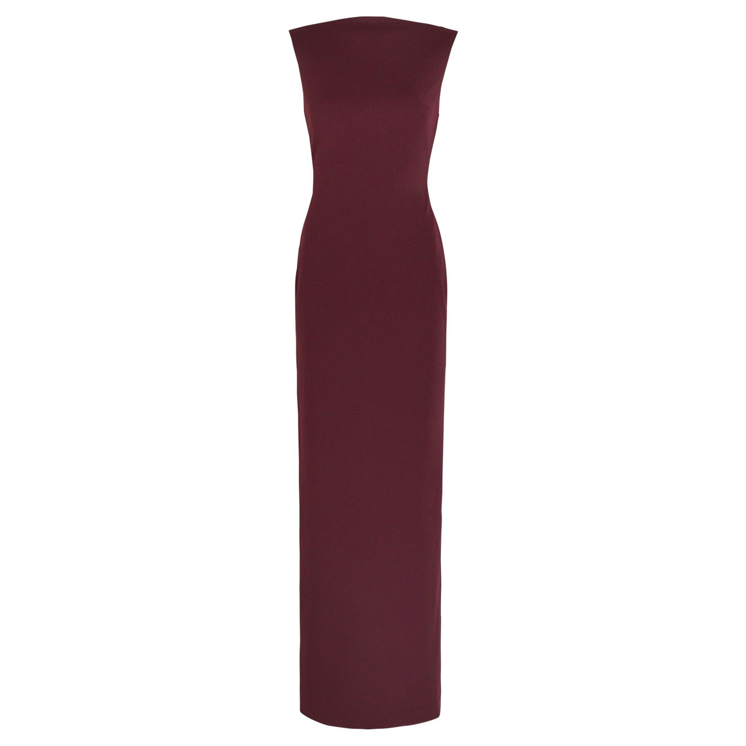 AUBERGINE - Solace London - LD IMOGEN CREPE KNIT MAXI DRS