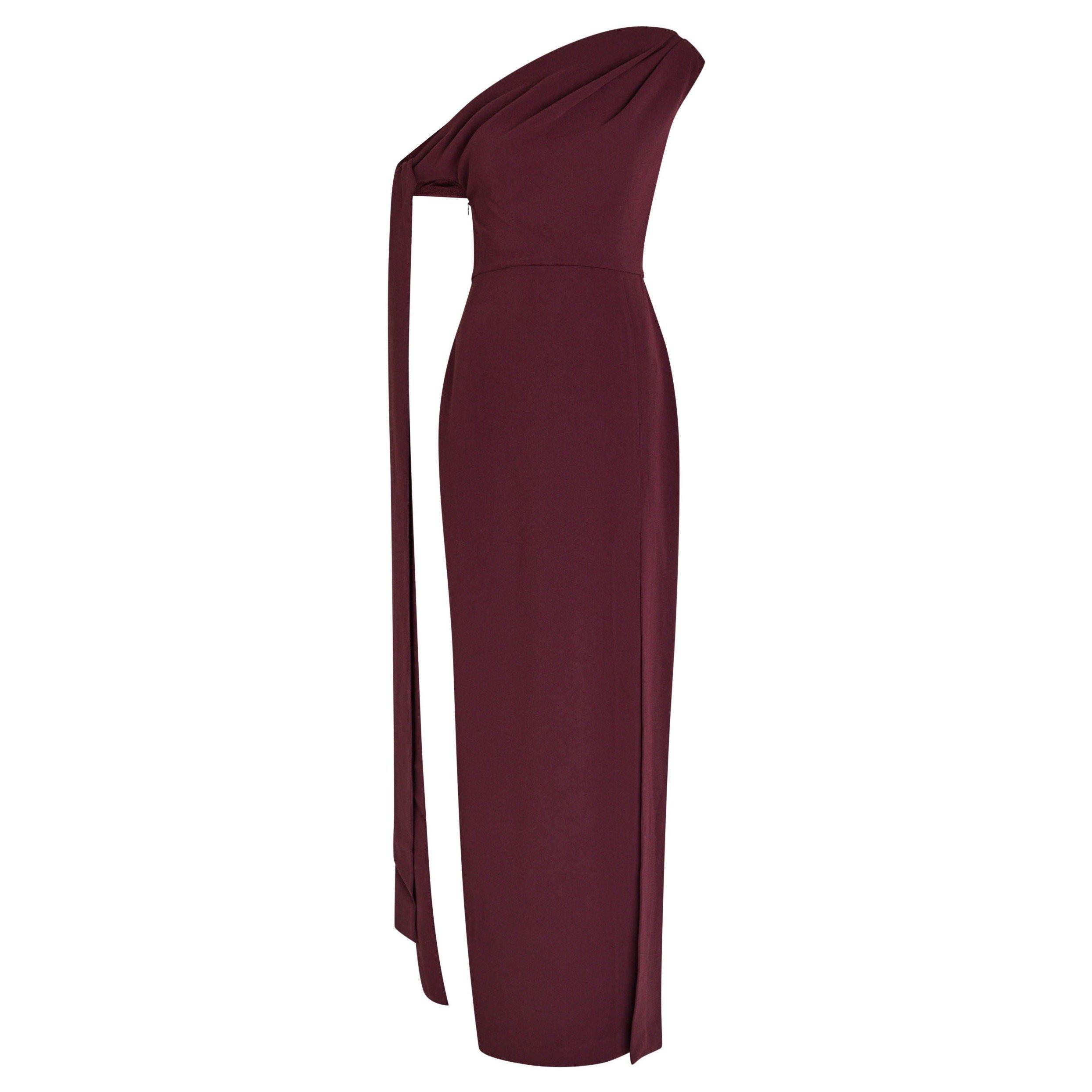 AUBERGINE - Solace London - LD IRINA SMALL CAPE MAXI DRESS