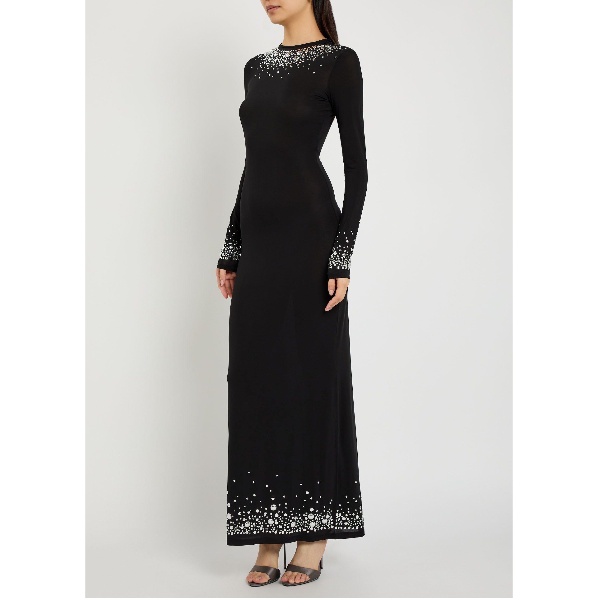 BLACK - Rabanne - LS EMBELLISHED DETAIL DRESS - 2