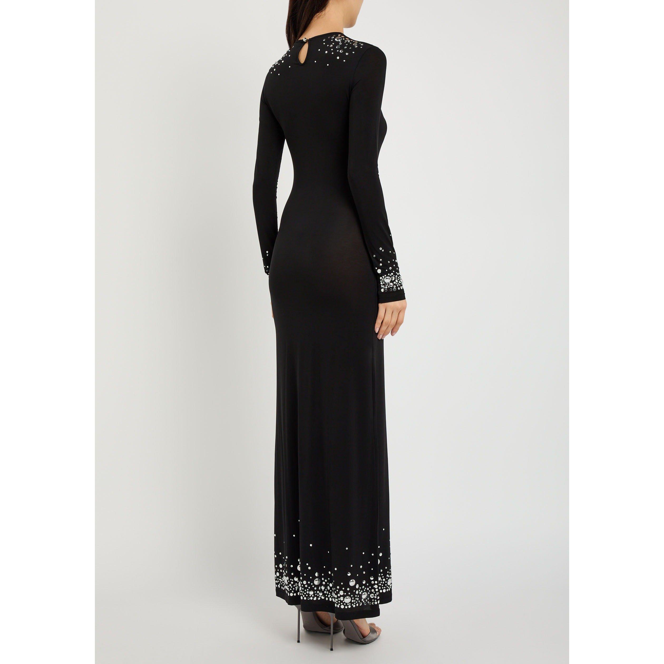 BLACK - Rabanne - LS EMBELLISHED DETAIL DRESS - 3