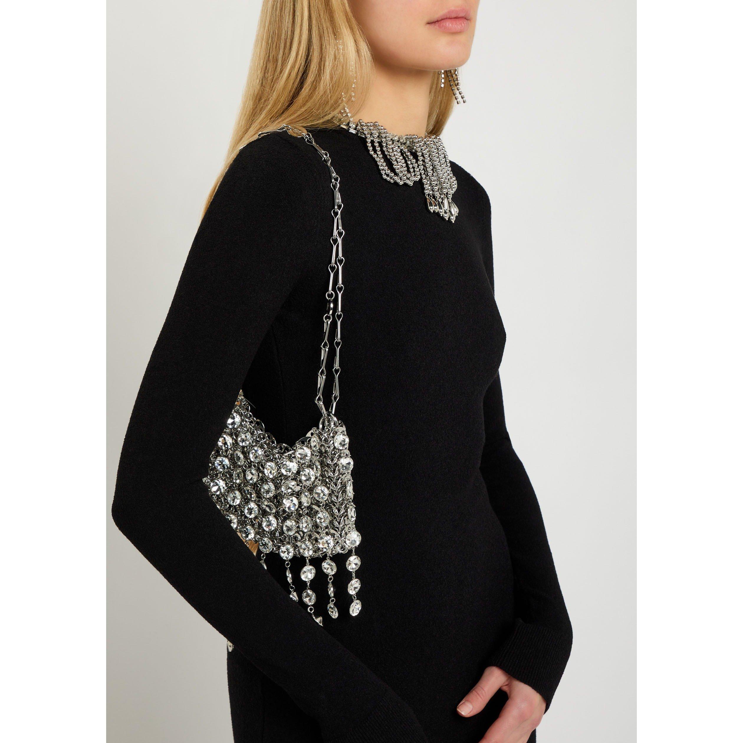 BLACK - Rabanne - Women's Necklace Detail Long-Sleeve Maxi Dress - 4