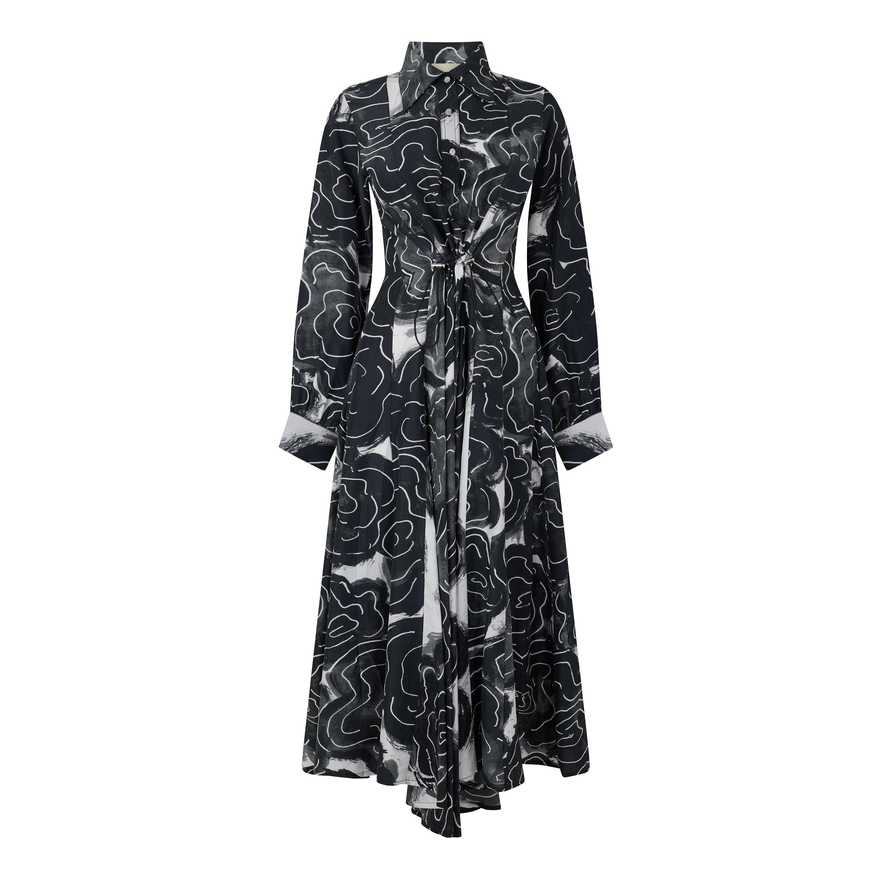 GREY AND OTHER - Lovebirds - SD LS ESSE DRESS - 1