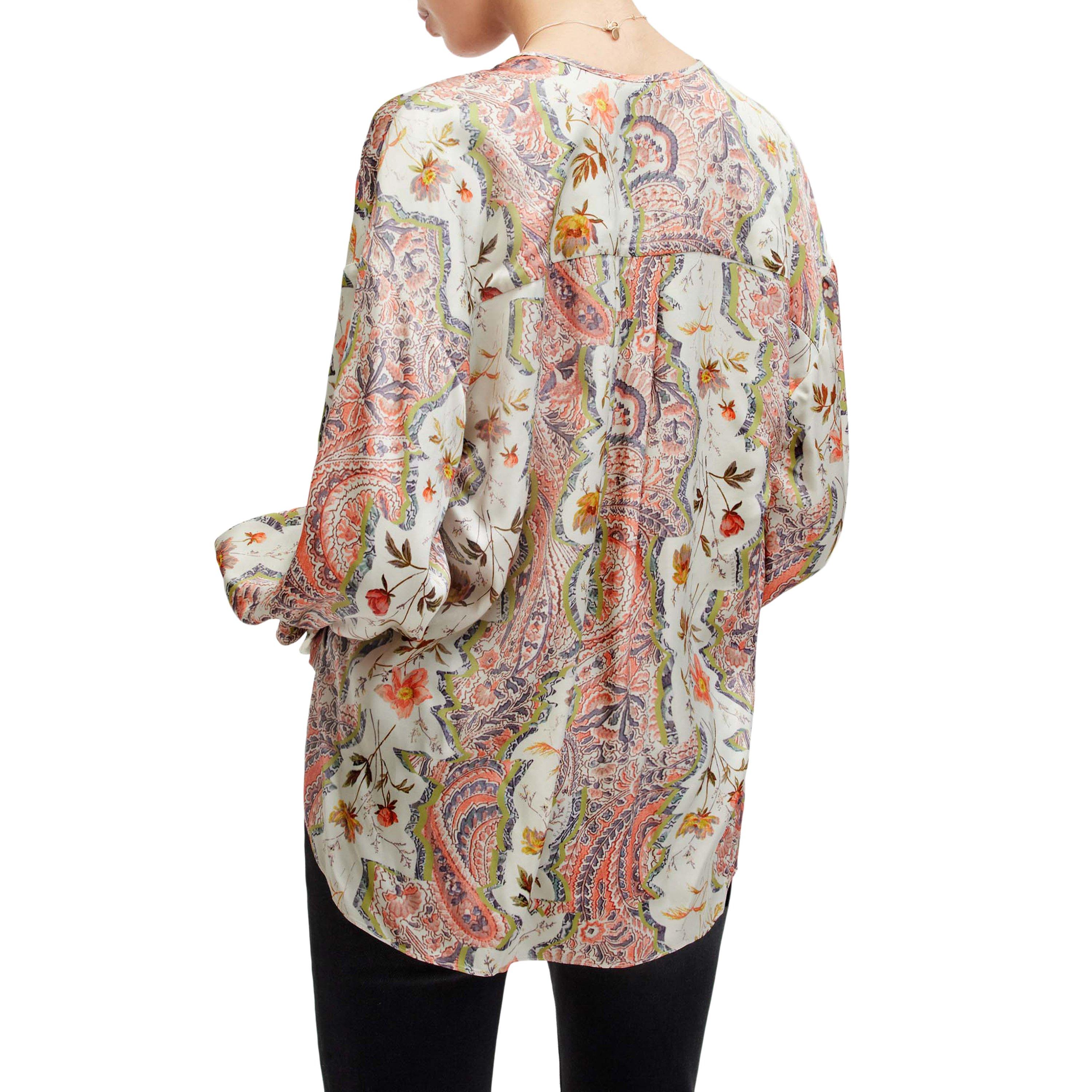 Spring Green - AllSaints - Women's Penny Wrap Over Paisley Print Regular Fit T-Shirt - 4