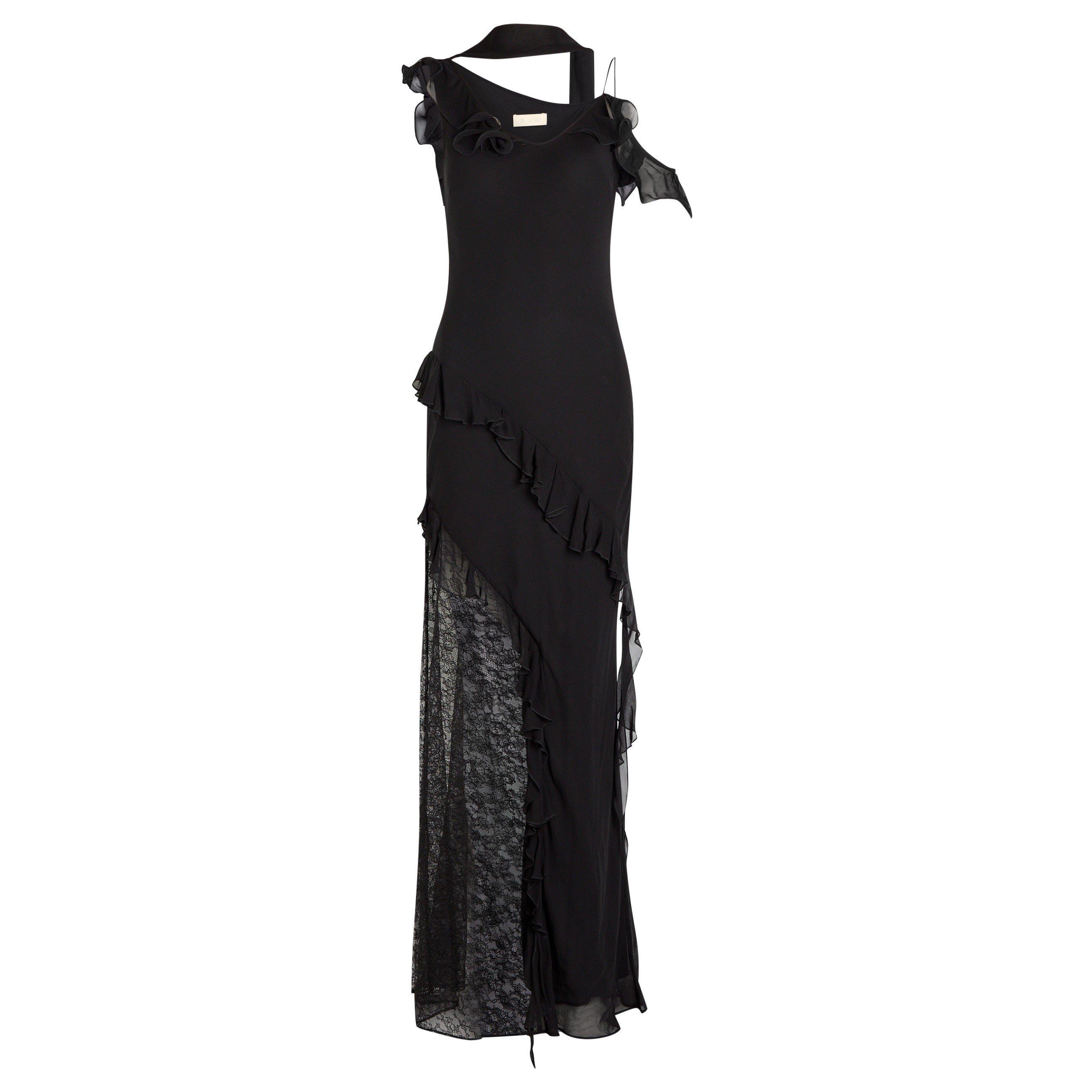 BLACK - De La Vali - LD LESTE MAXI LACE STRAP DRESS