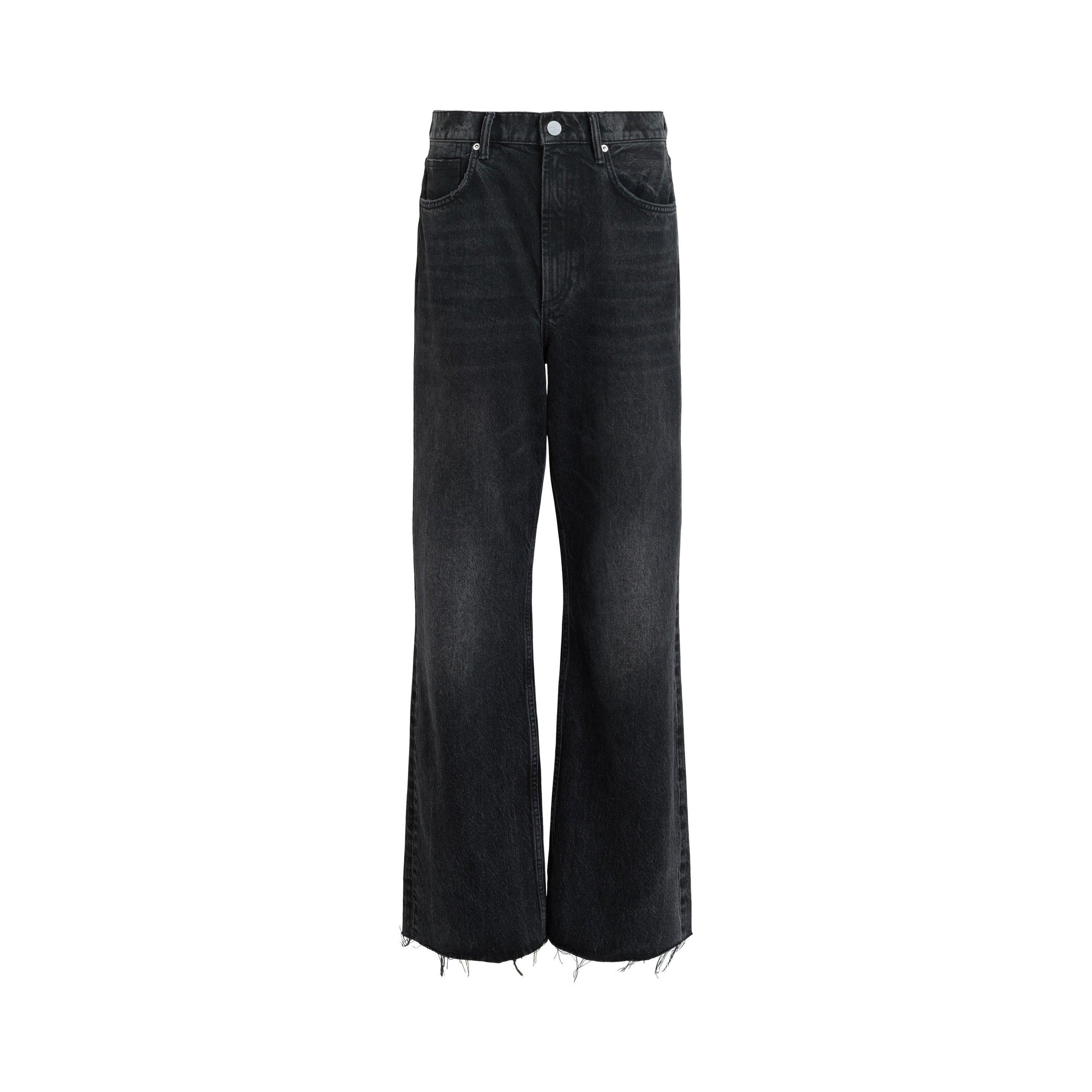 Washed Black - AllSaints - Blake Washed Wide-Leg Jeans - 1
