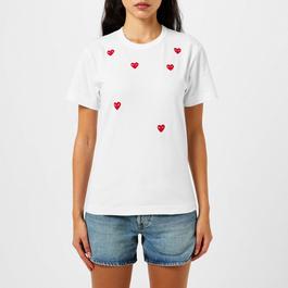 Comme des Garcons PLAY Scattered Hearts T Shirt