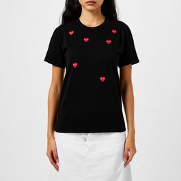 Comme des Garcons PLAY Scattered Hearts T Shirt