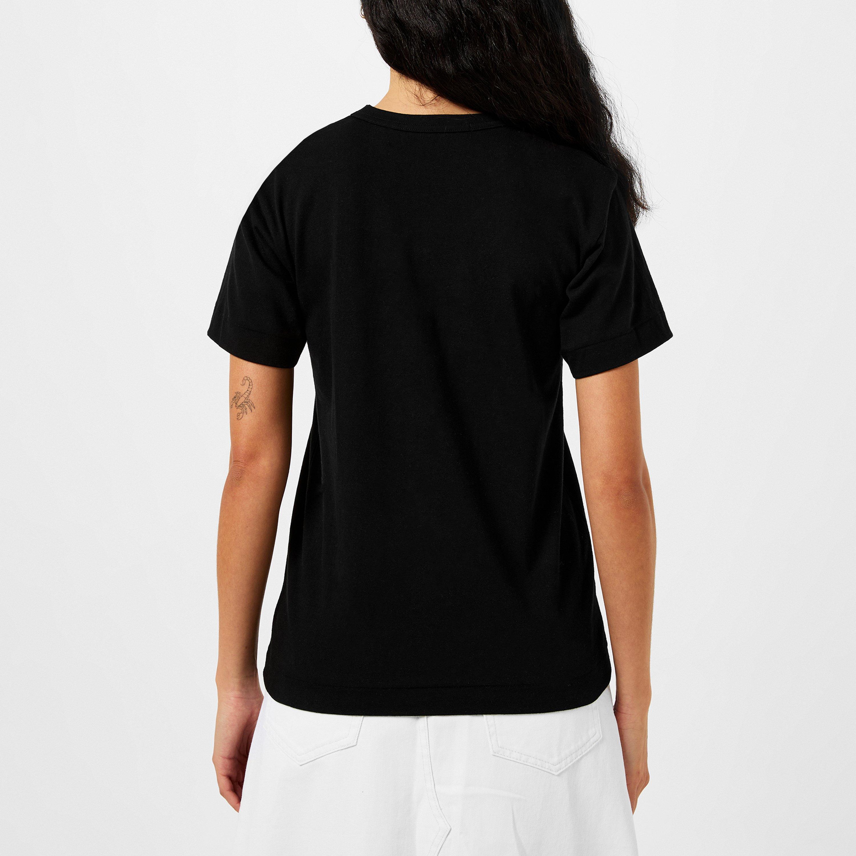 Black -1 - Comme des Garcons PLAY - Horizontal Heart T-Shirt - 3