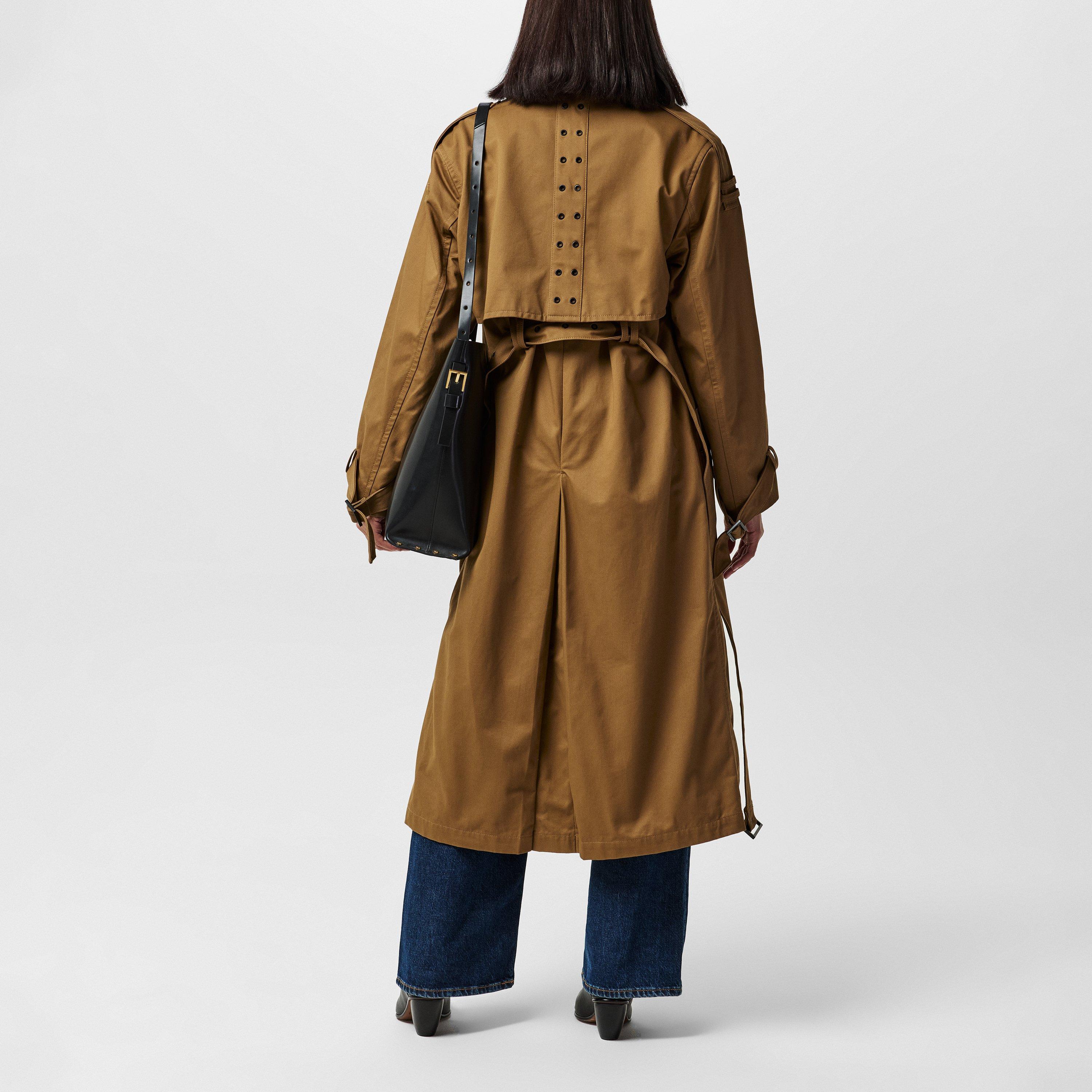 Brown - AllSaints - Women's Wyatt Cotton Long Sleeve Trench Coat - 3