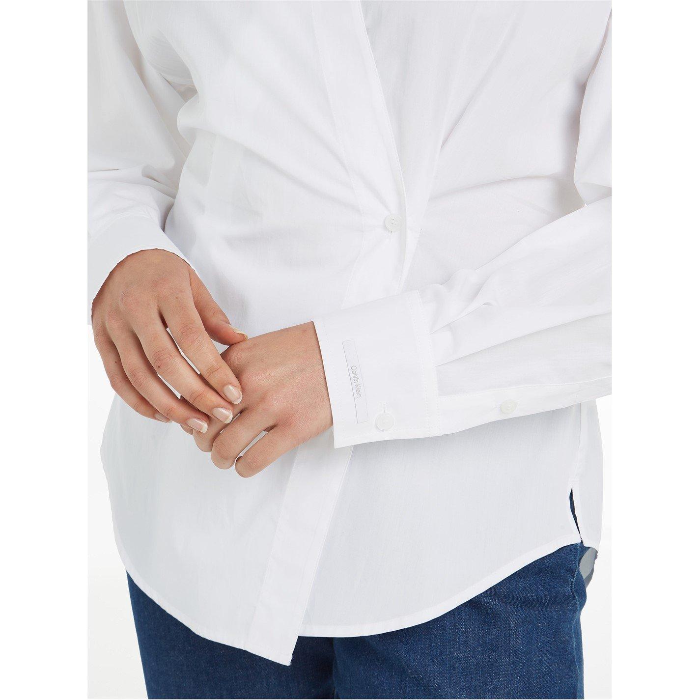 Bright White - Calvin Klein - Wrap Shirt - 4