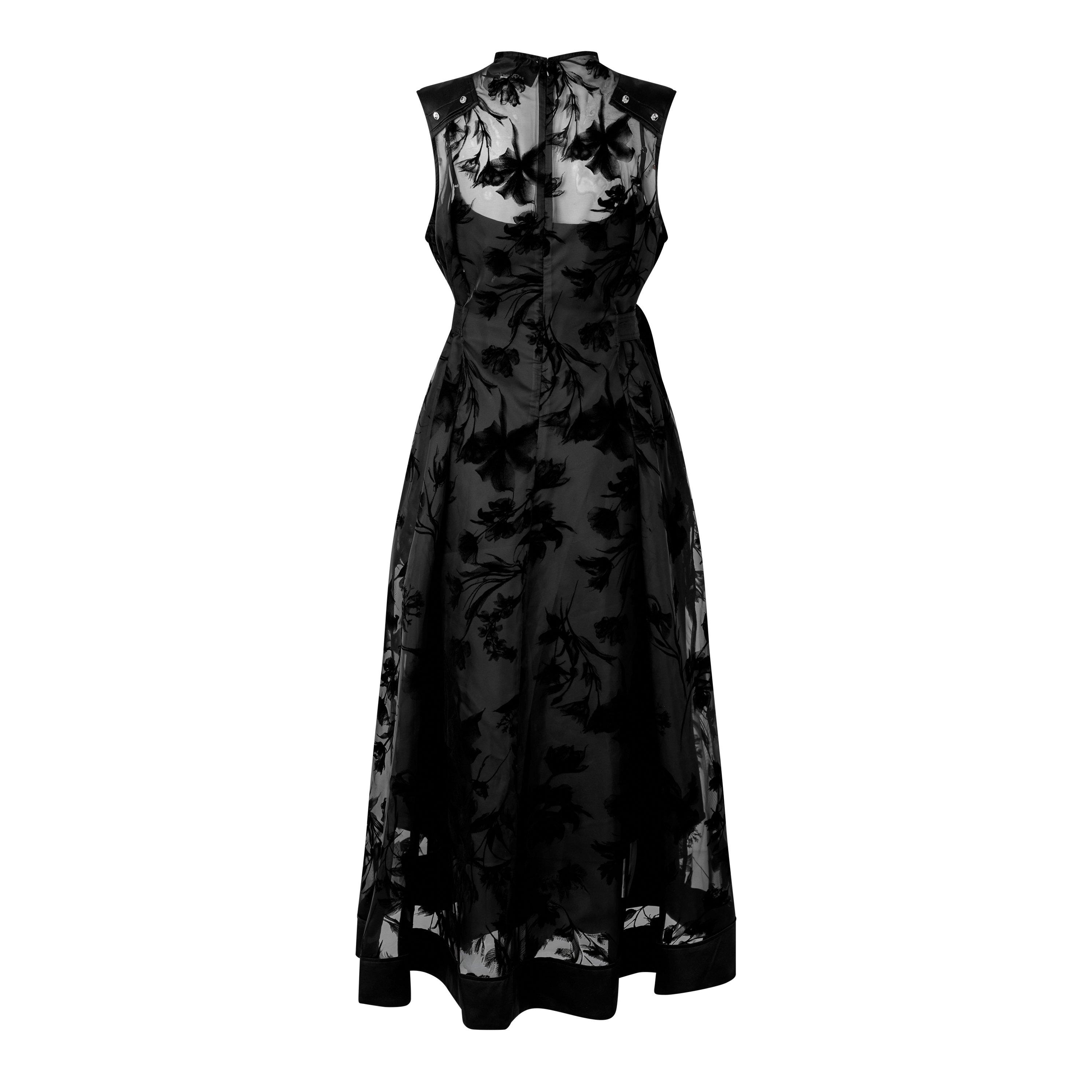 BLACK - Philip Lim - FLOCKED ORGANZA SLVLS MID - 2