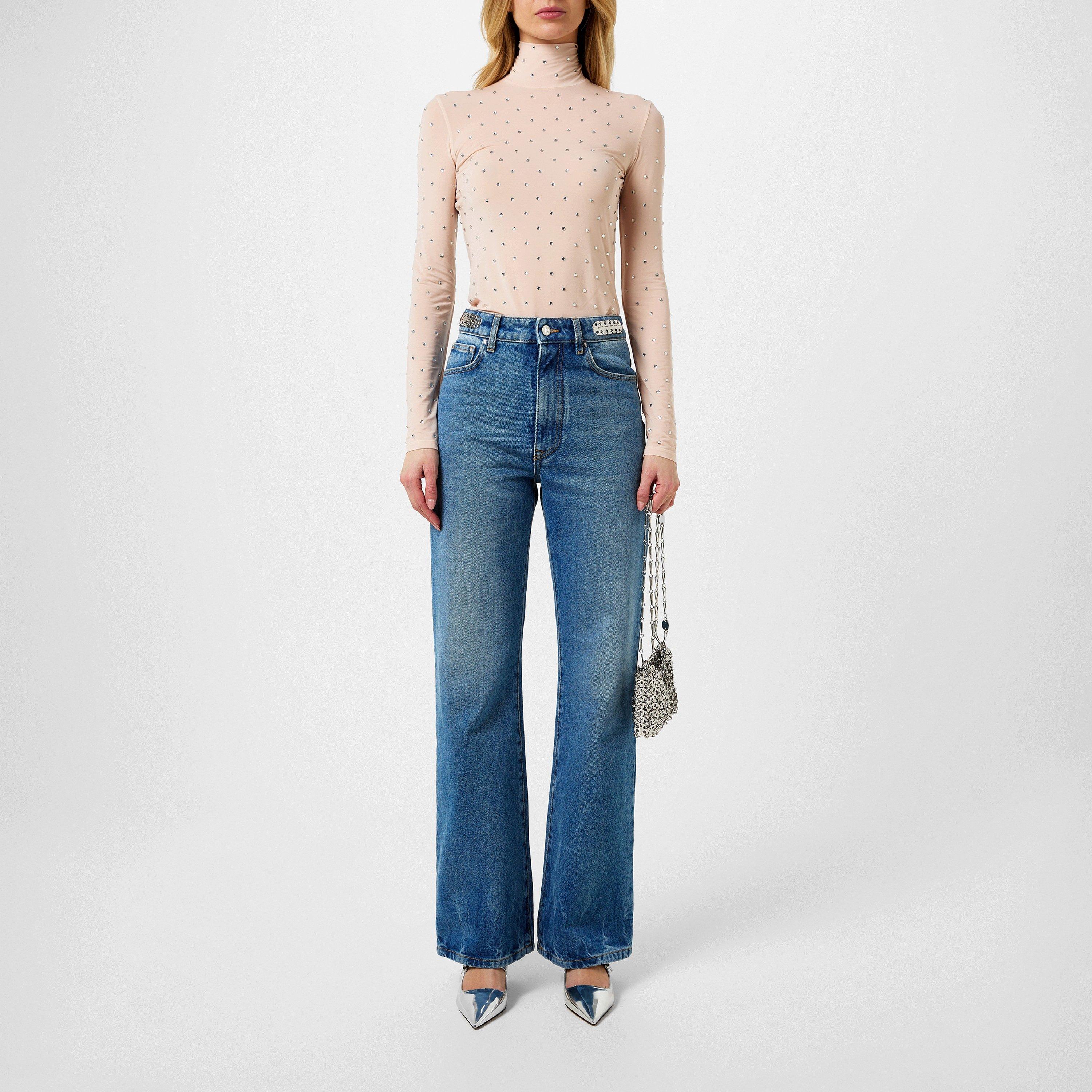 Chair - Rabanne - Women's Crystal Long-Sleeve T-Shirt - 4