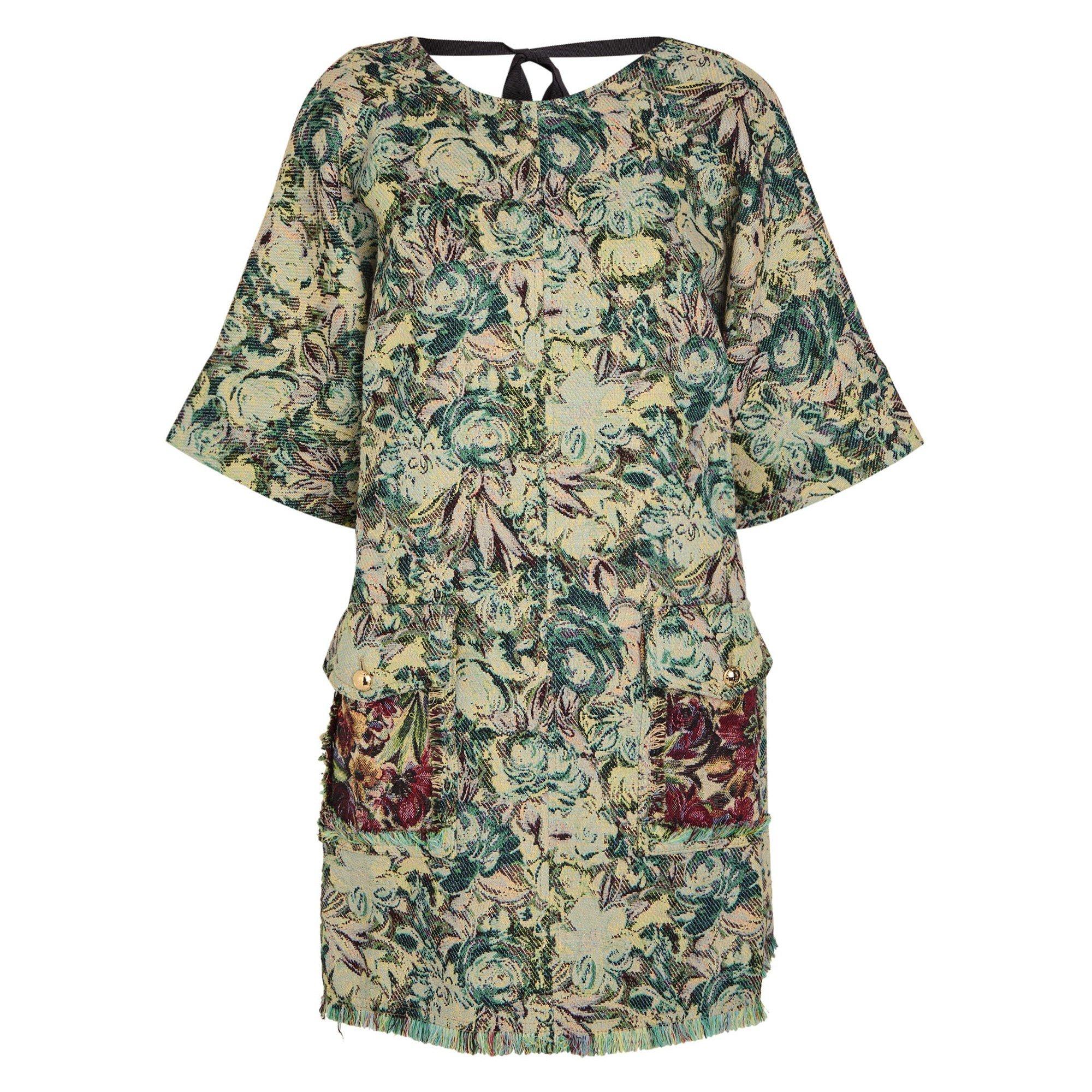 MULTICOLOURED - Ganni - SD Tapestry Kimono Mini Dress