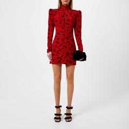 Alessandra Rich Rose Cut-Out Mini Dress