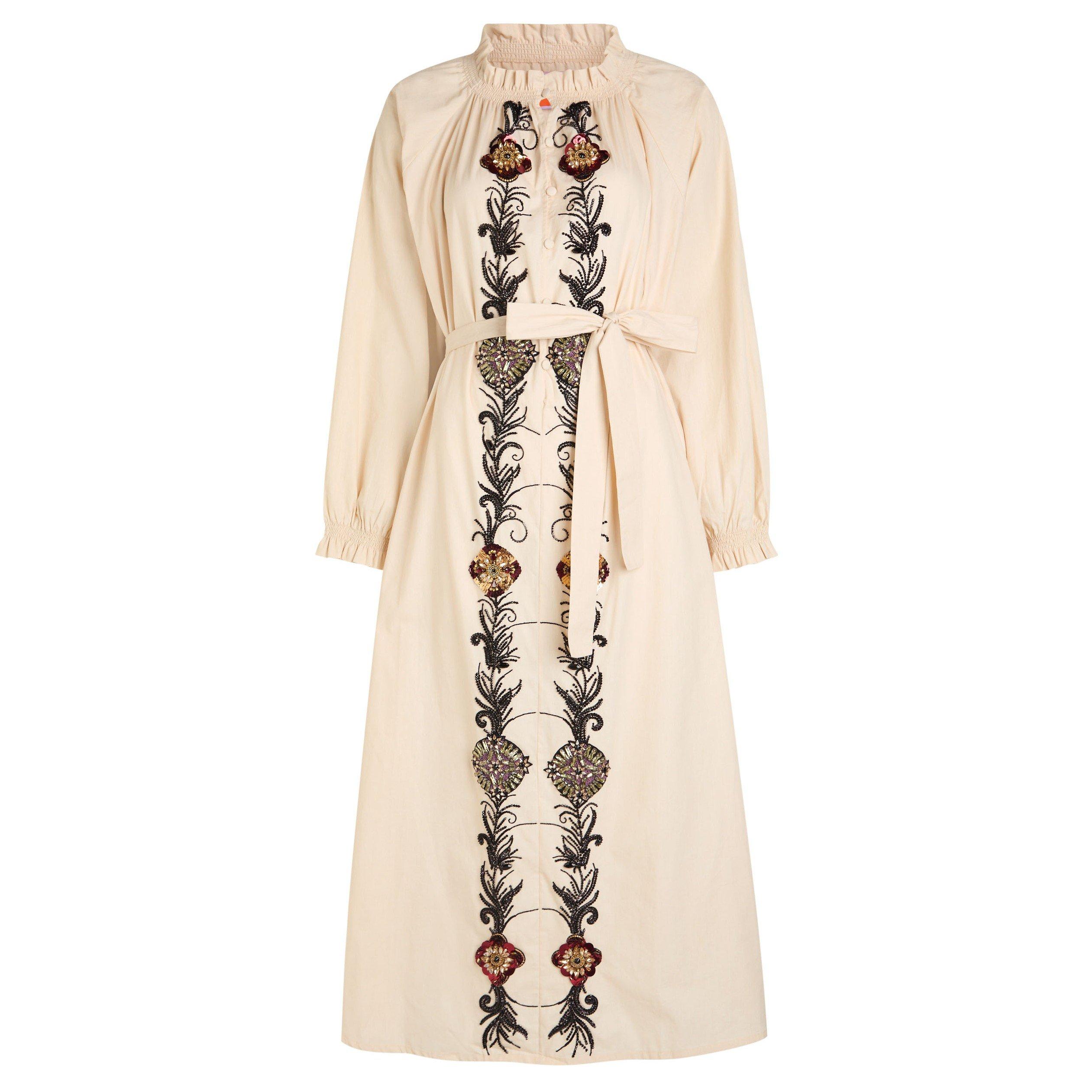 MULTICOLOURED - La DoubleJ - EMBROIDERED CERERE SHIRT DRESS
