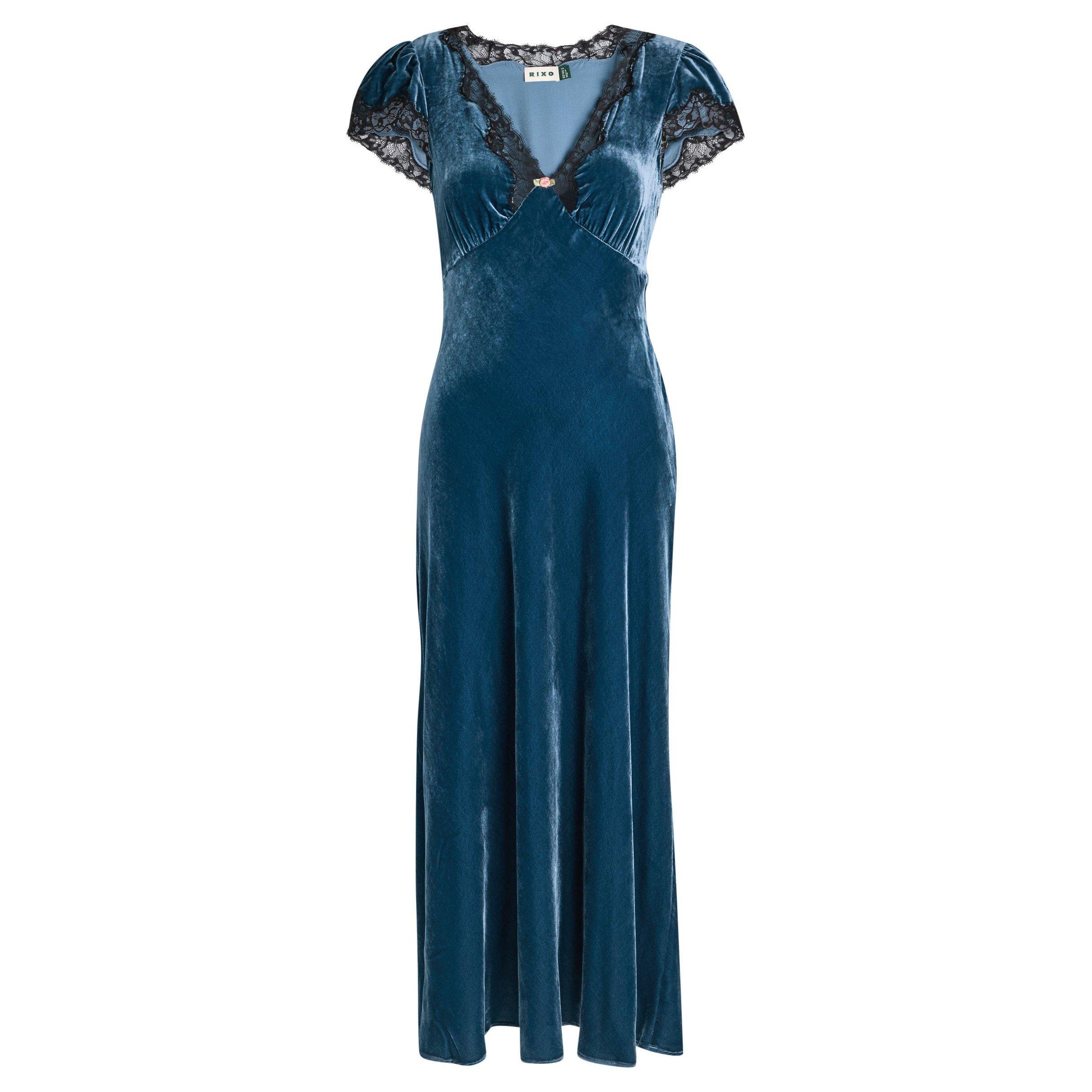 DARK BLUE - RIXO - LD CLARICE DRESS