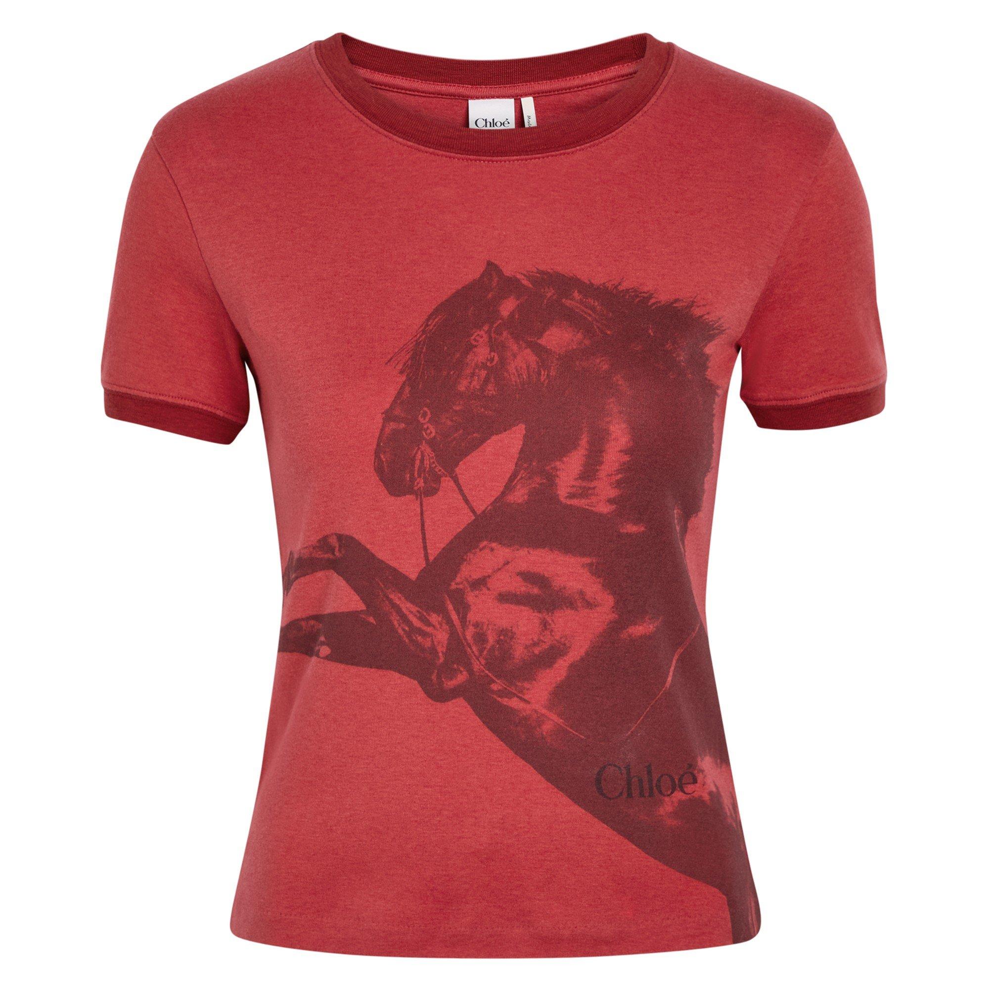 RED - Chloe - HORSE PRINT TSHIRT