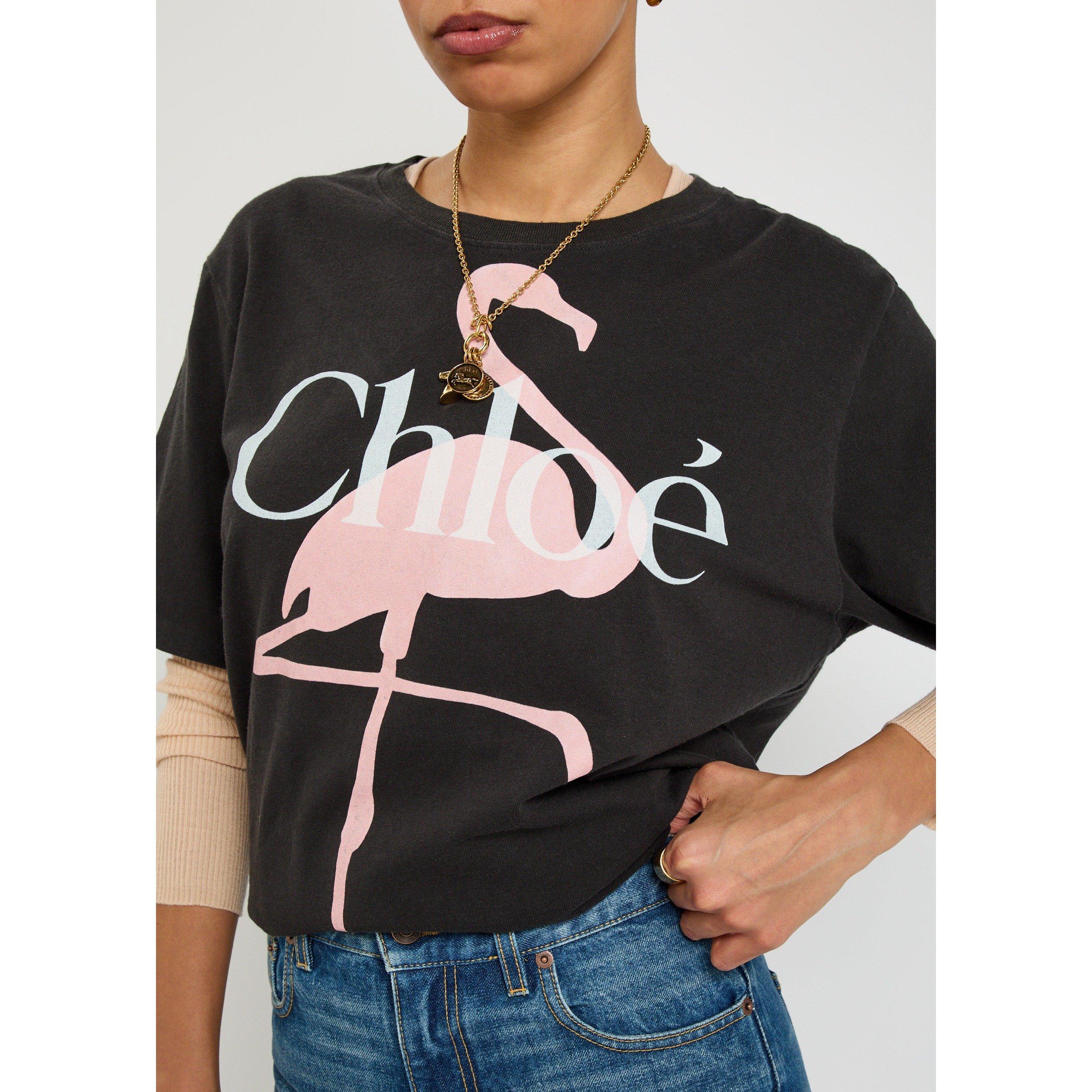 BLACK AND OTHER - Chloe - LARGE FLAMINGO TSHIRT - 4