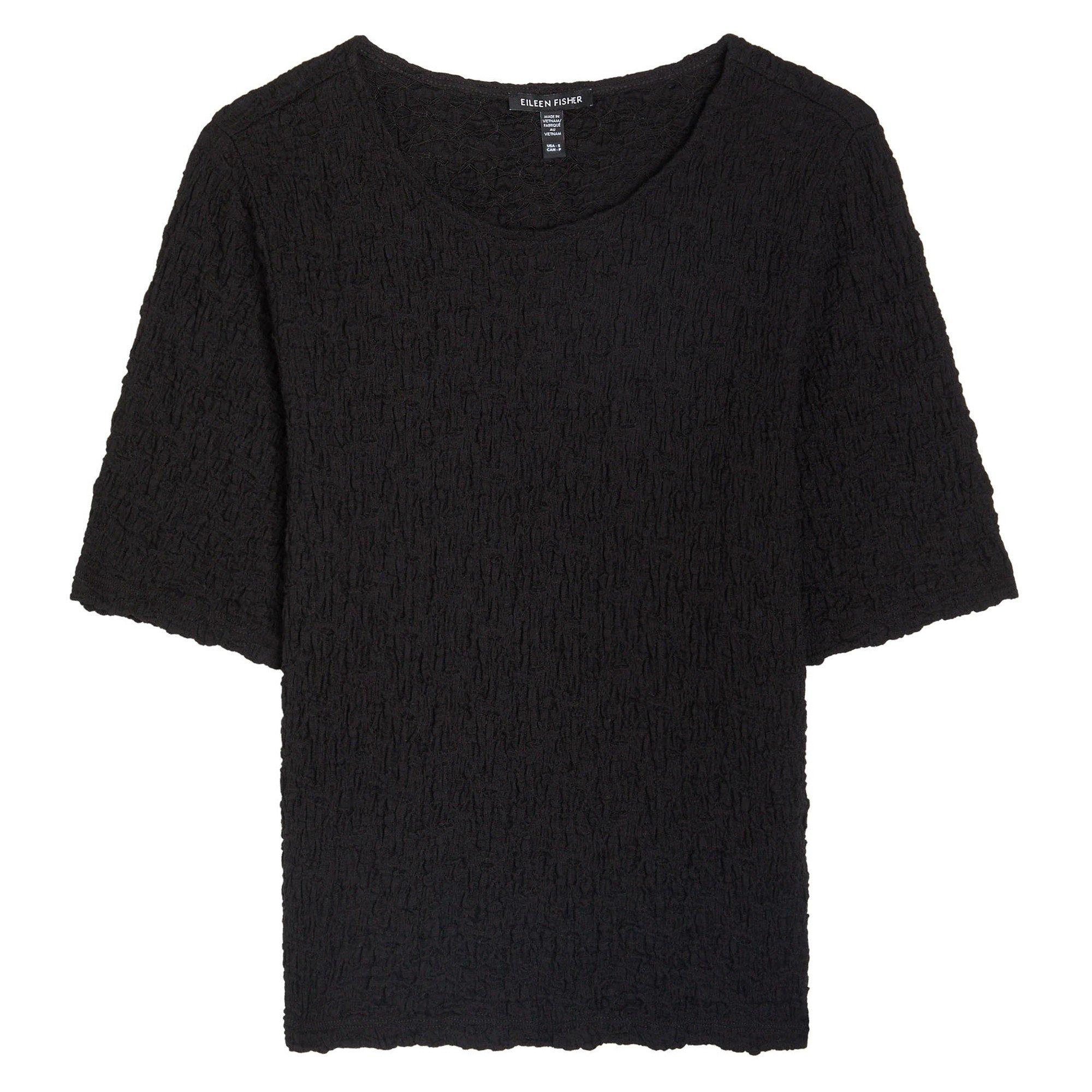 T CREW NECK SNUG TEXTURED TOP