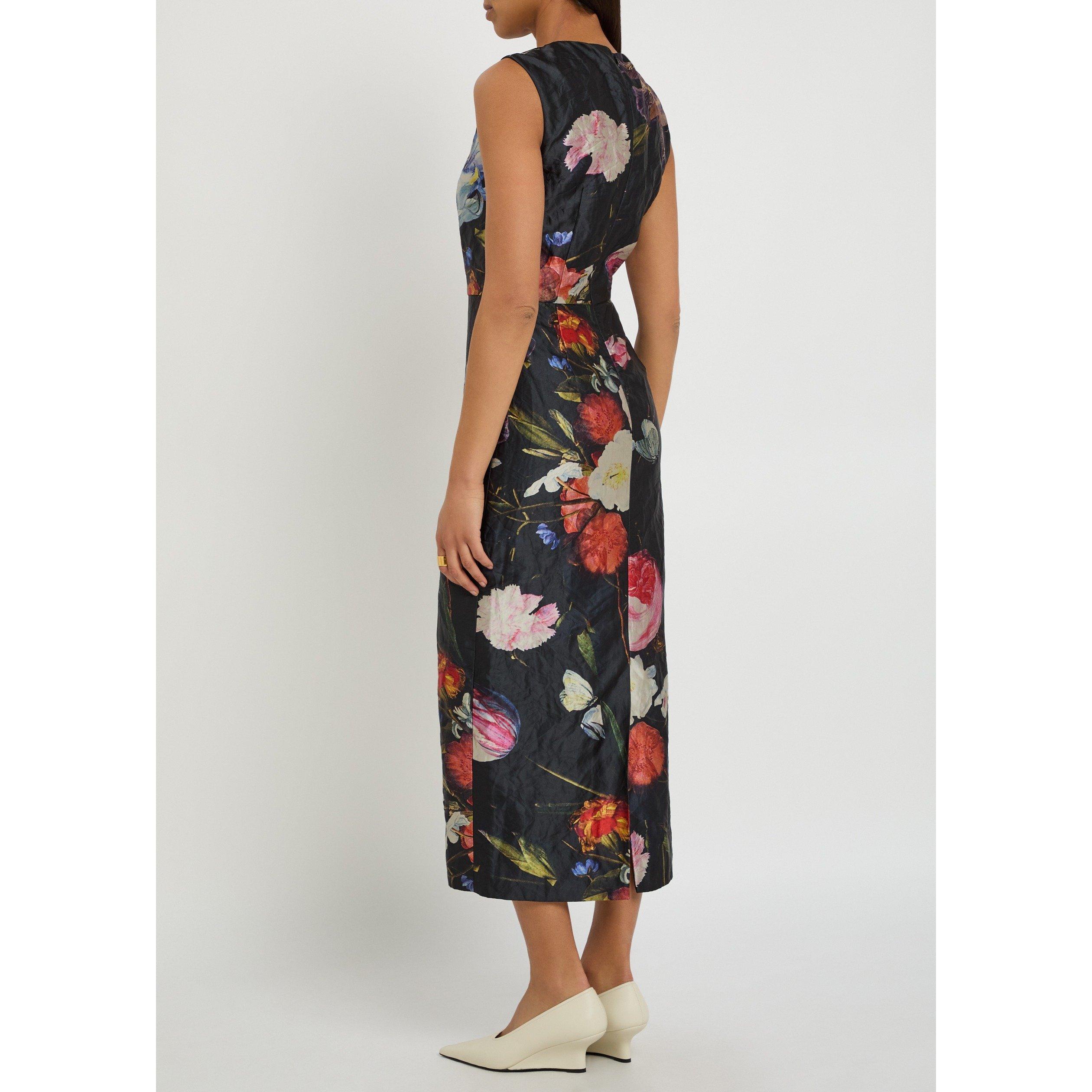 BLACK AND OTHER - Erdem - SLEEVELESS PENCIL COCKTAIL DRE - 3