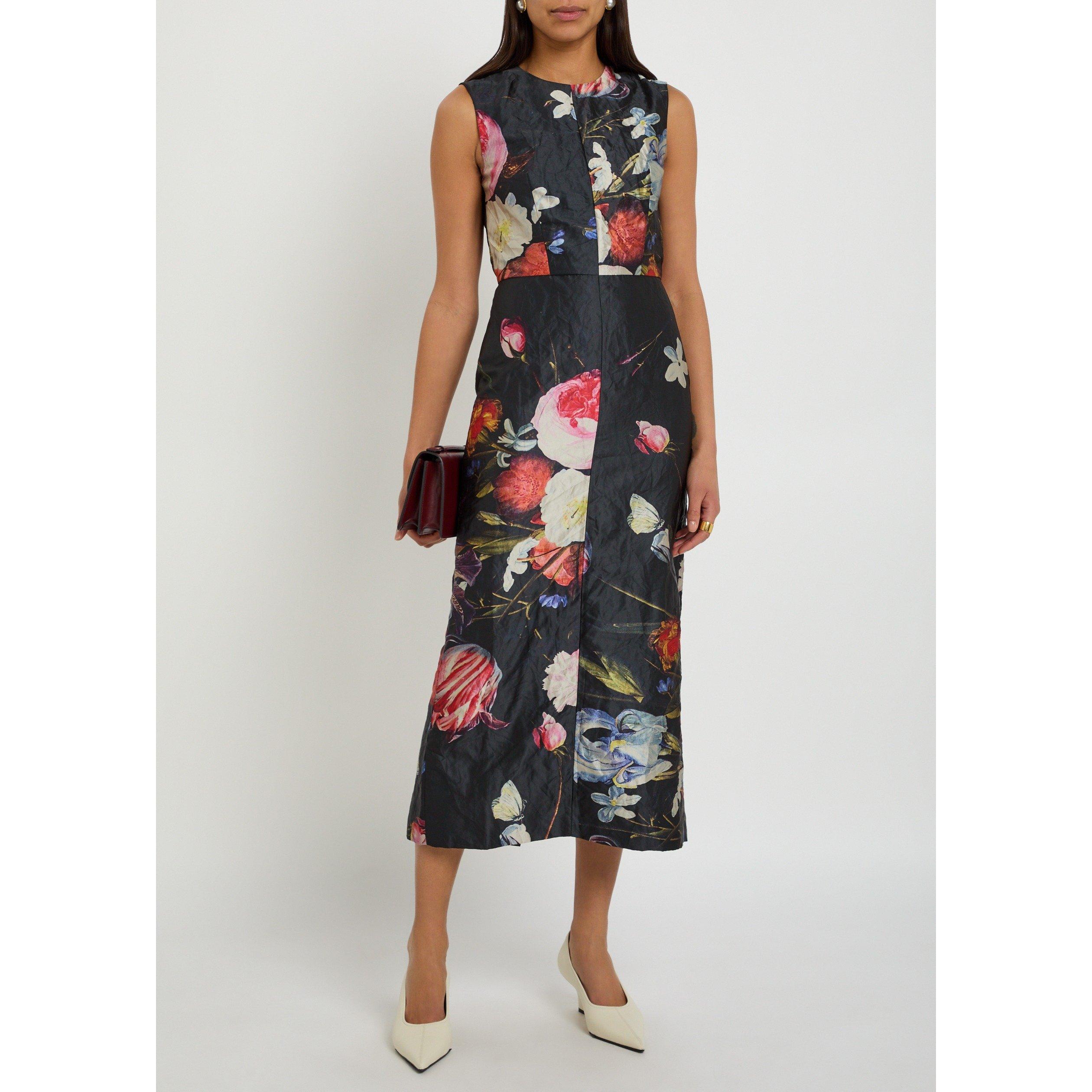 BLACK AND OTHER - Erdem - SLEEVELESS PENCIL COCKTAIL DRE - 5