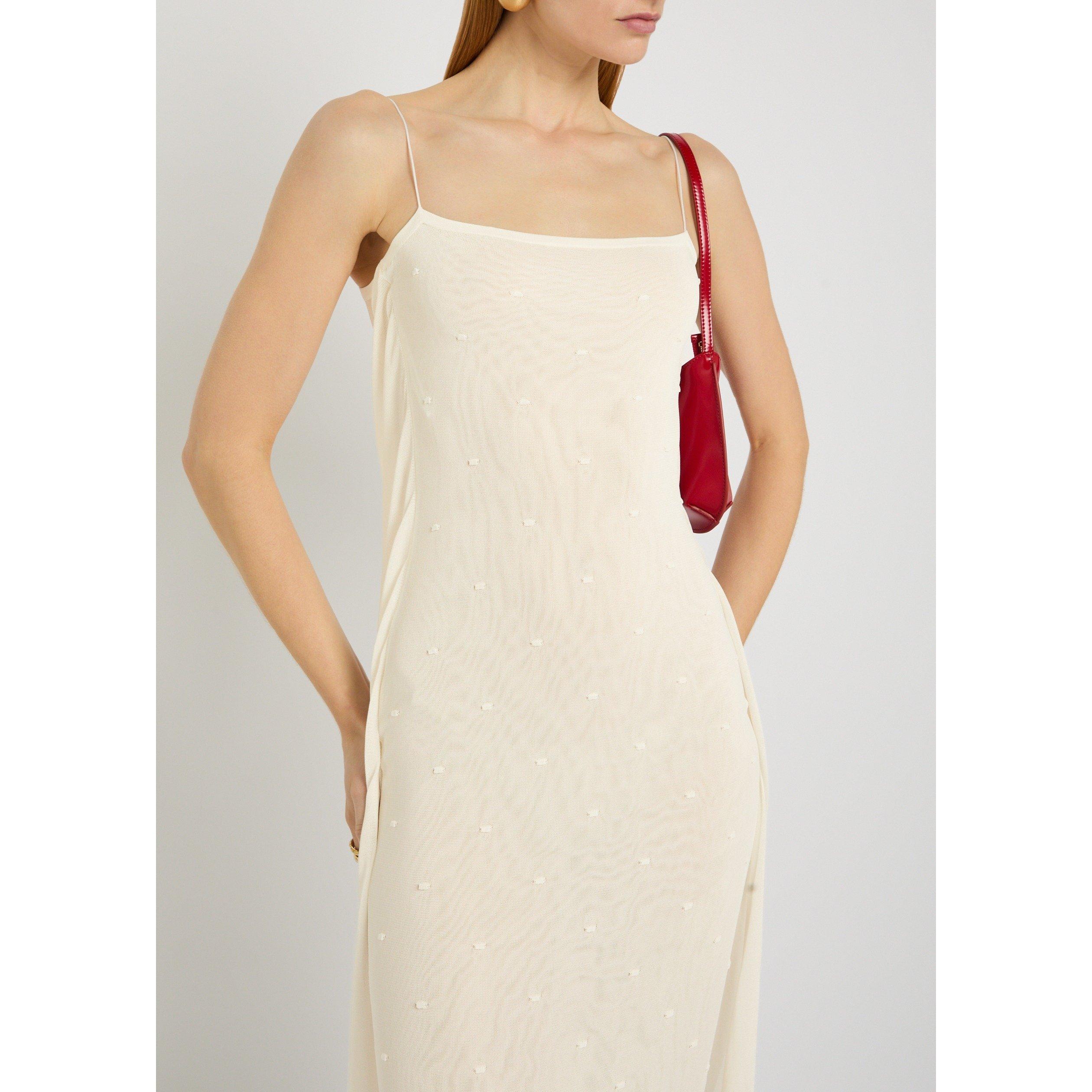 OFF WHITE - Jacquemus - LA ROBE MAILLE PLUMETIS - 4
