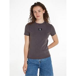 Calvin Klein Jeans Ribbed Label Washed Slim T Shirt