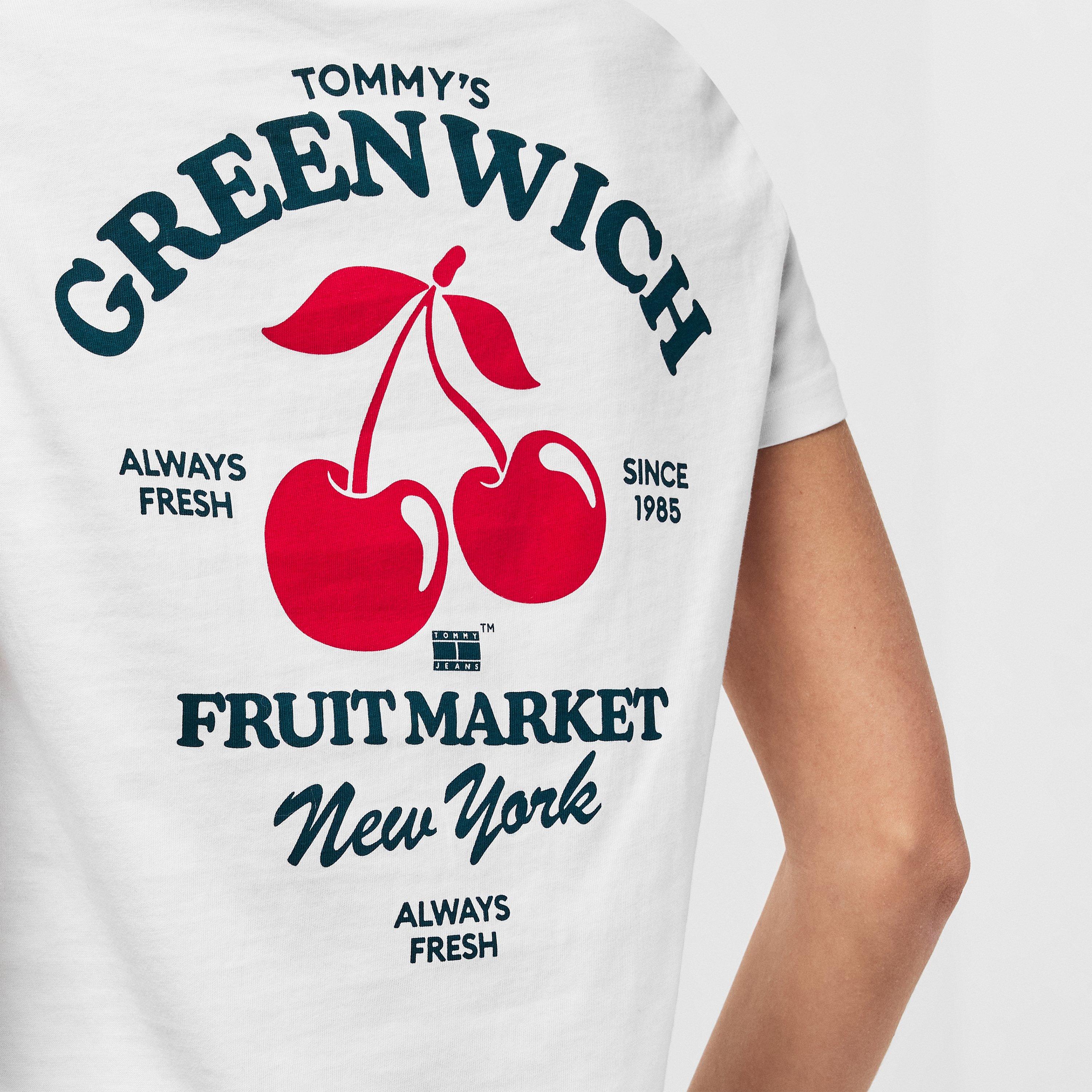 White - Tommy Jeans - Women's Cherry Oversized T-Shirt - 5