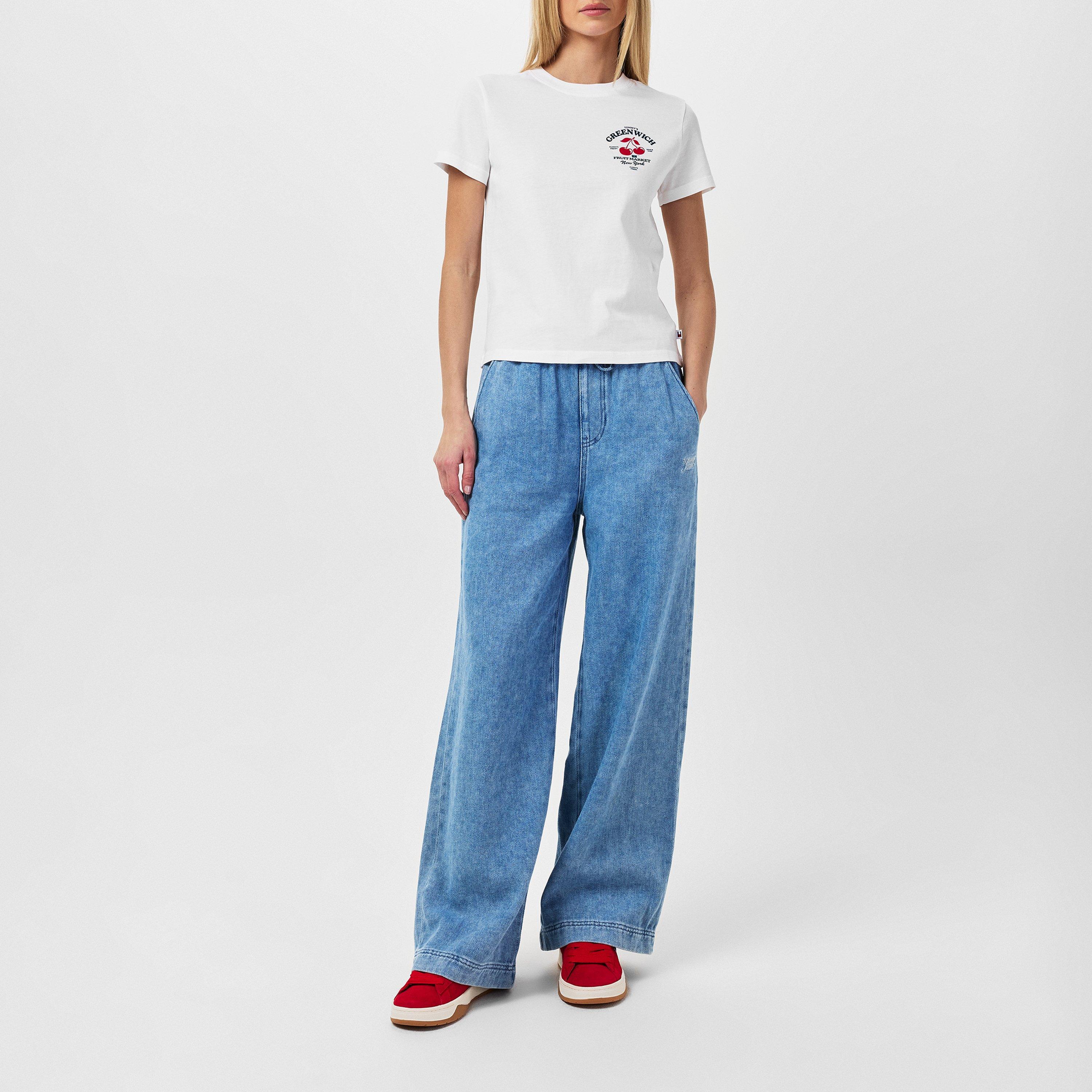 White - Tommy Jeans - Women's Cherry Oversized T-Shirt - 6