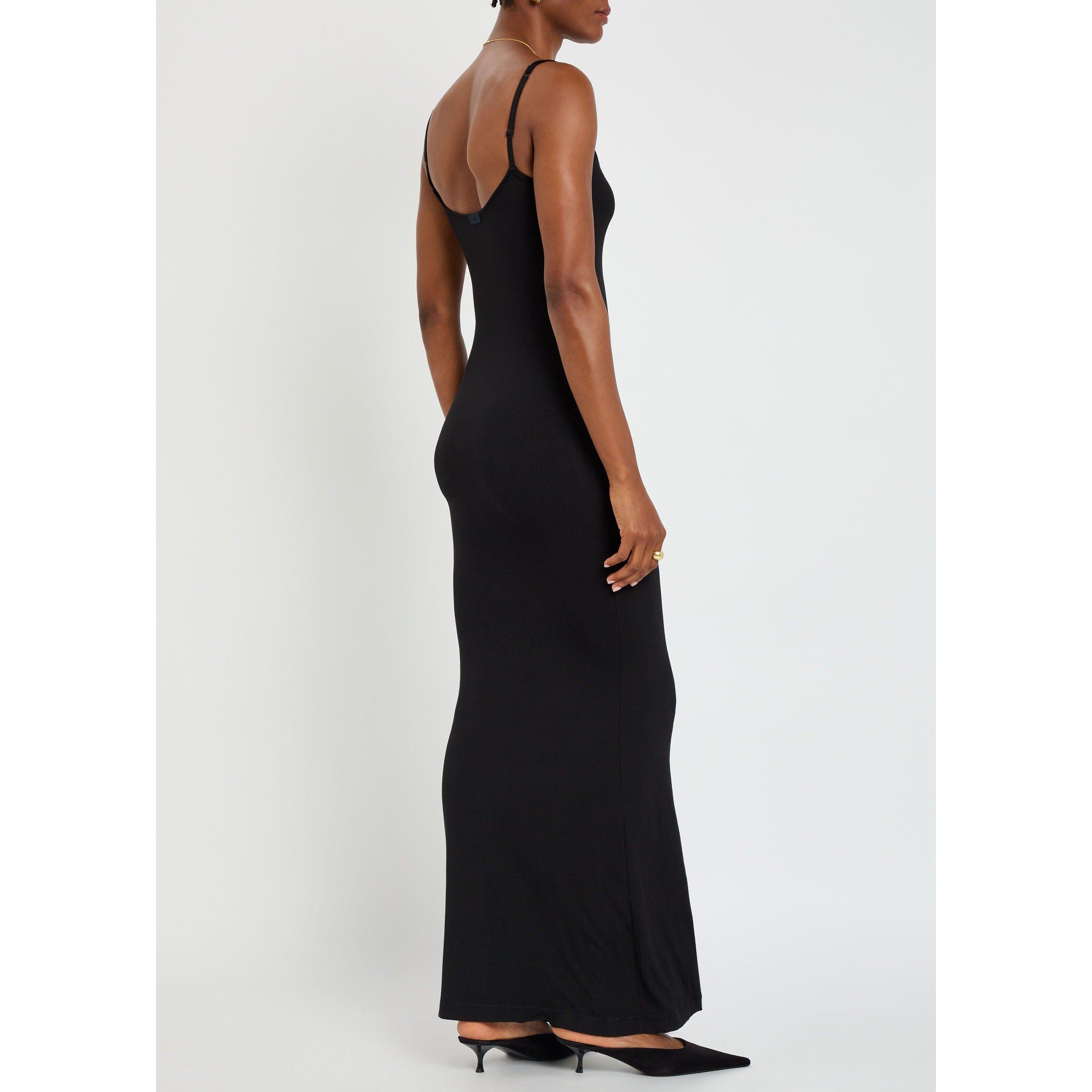 BLACK - SKIMS - S SOFT LOUNGE LONG SLIP DRESS - 3