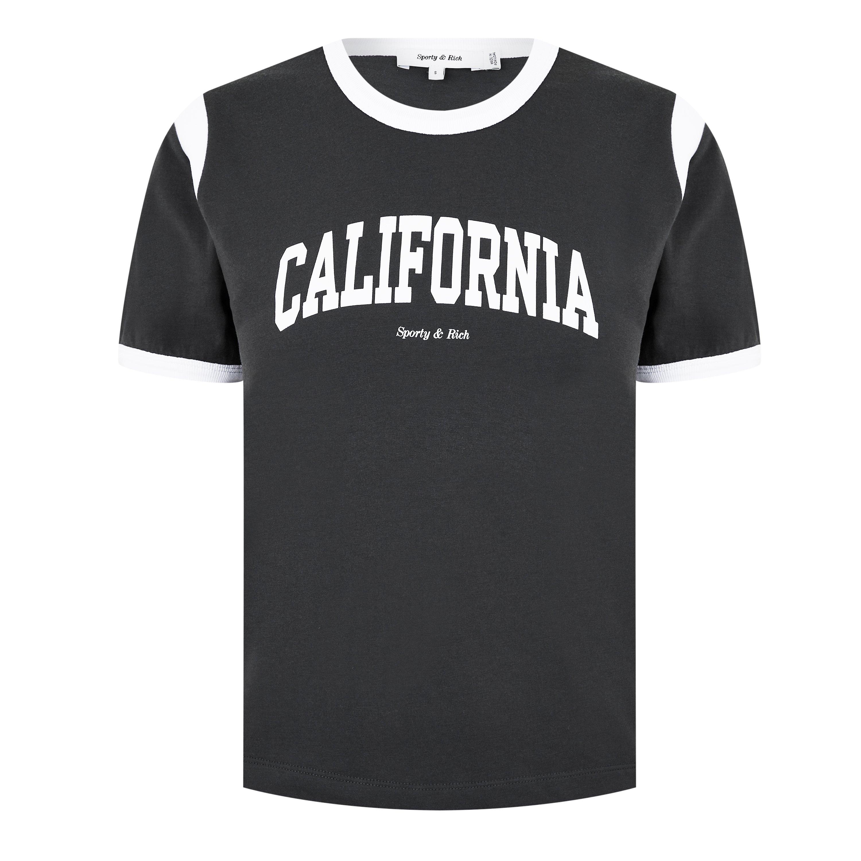 Faded Black - Sporty and Rich - Women's Cali Sport Regular Fit T-Shirt - 5