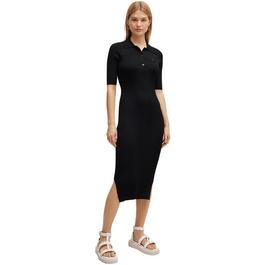 Boss Button Placket Dress