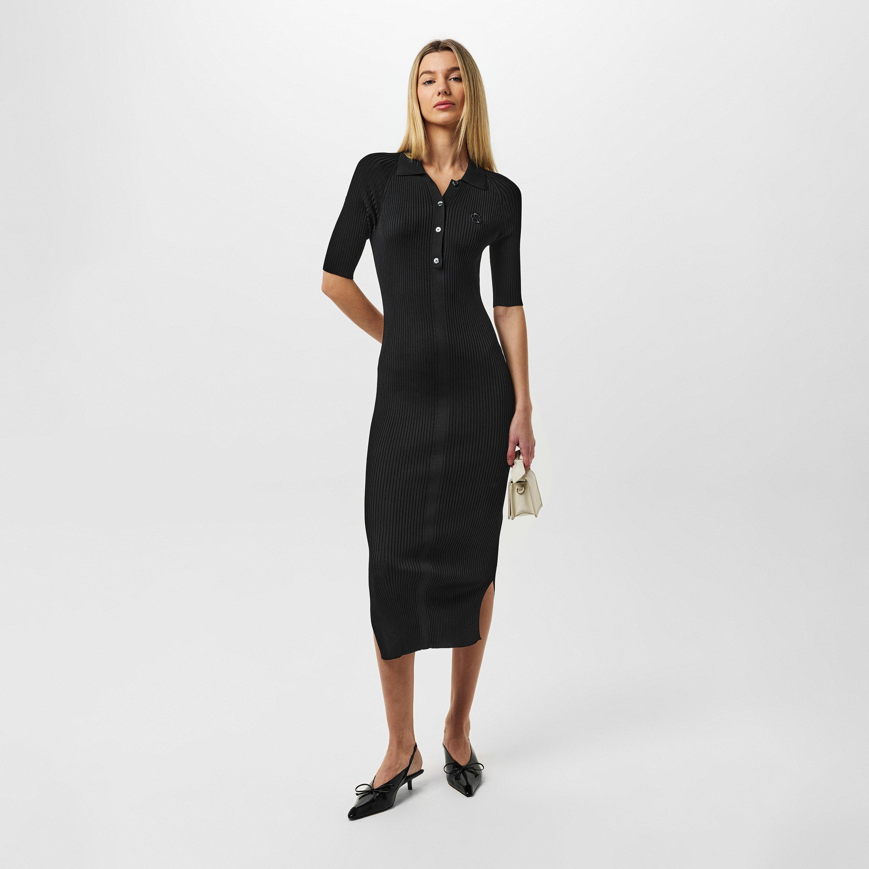 Black 001 - Boss - Women's Formica Versatile Button Placket Dress - 6