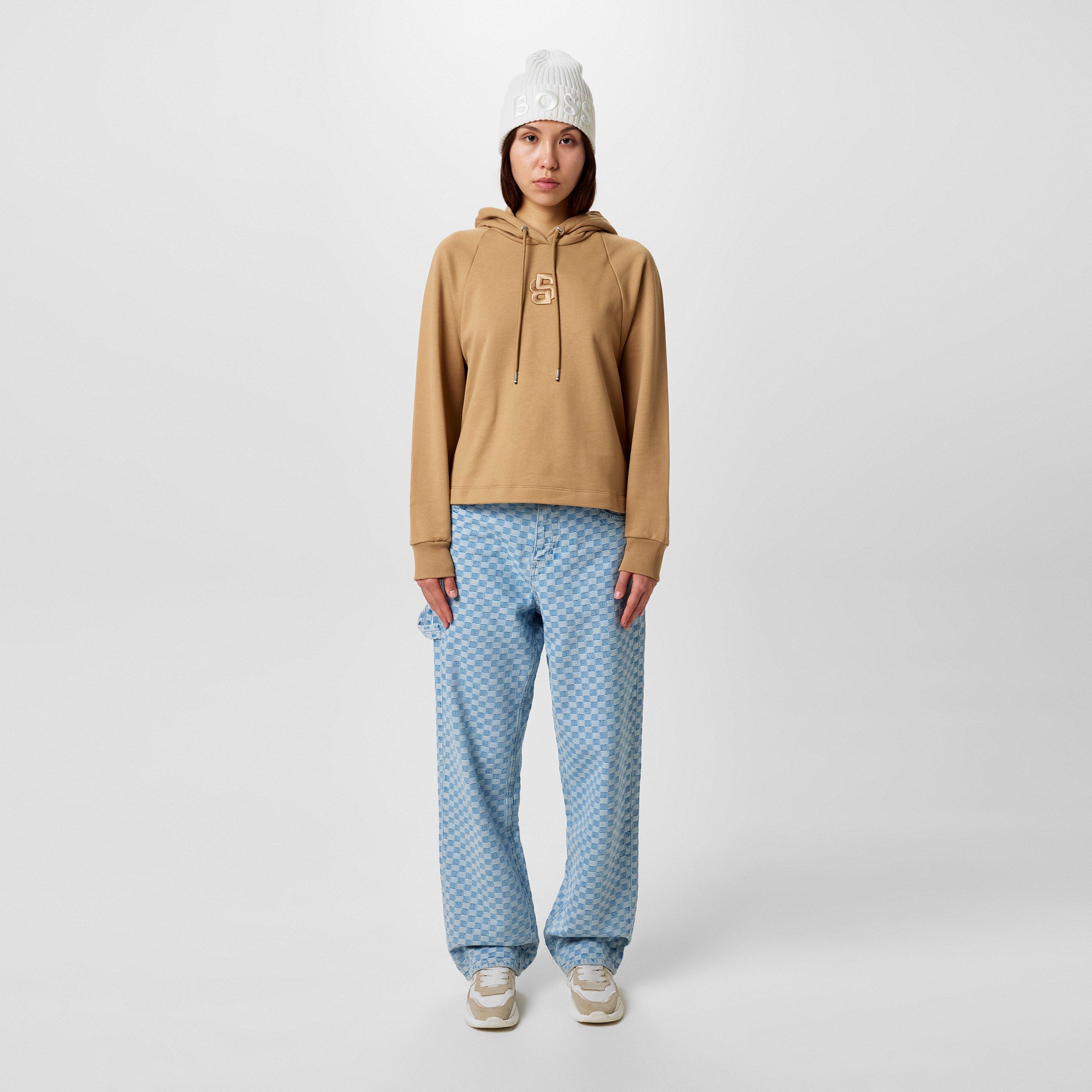 Med Beige 260 - Boss - Women's Emaes Tonal Logo Embroidery Hoodie - 4