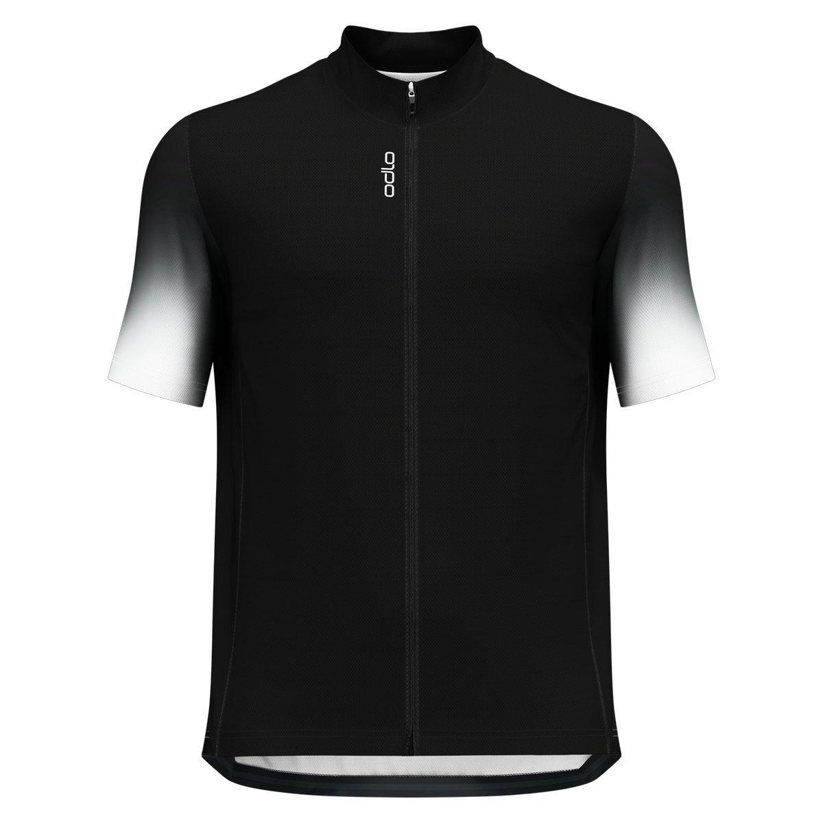 Black - Odlo - Men's Ess Print Short-Sleeve Cycling Jersey