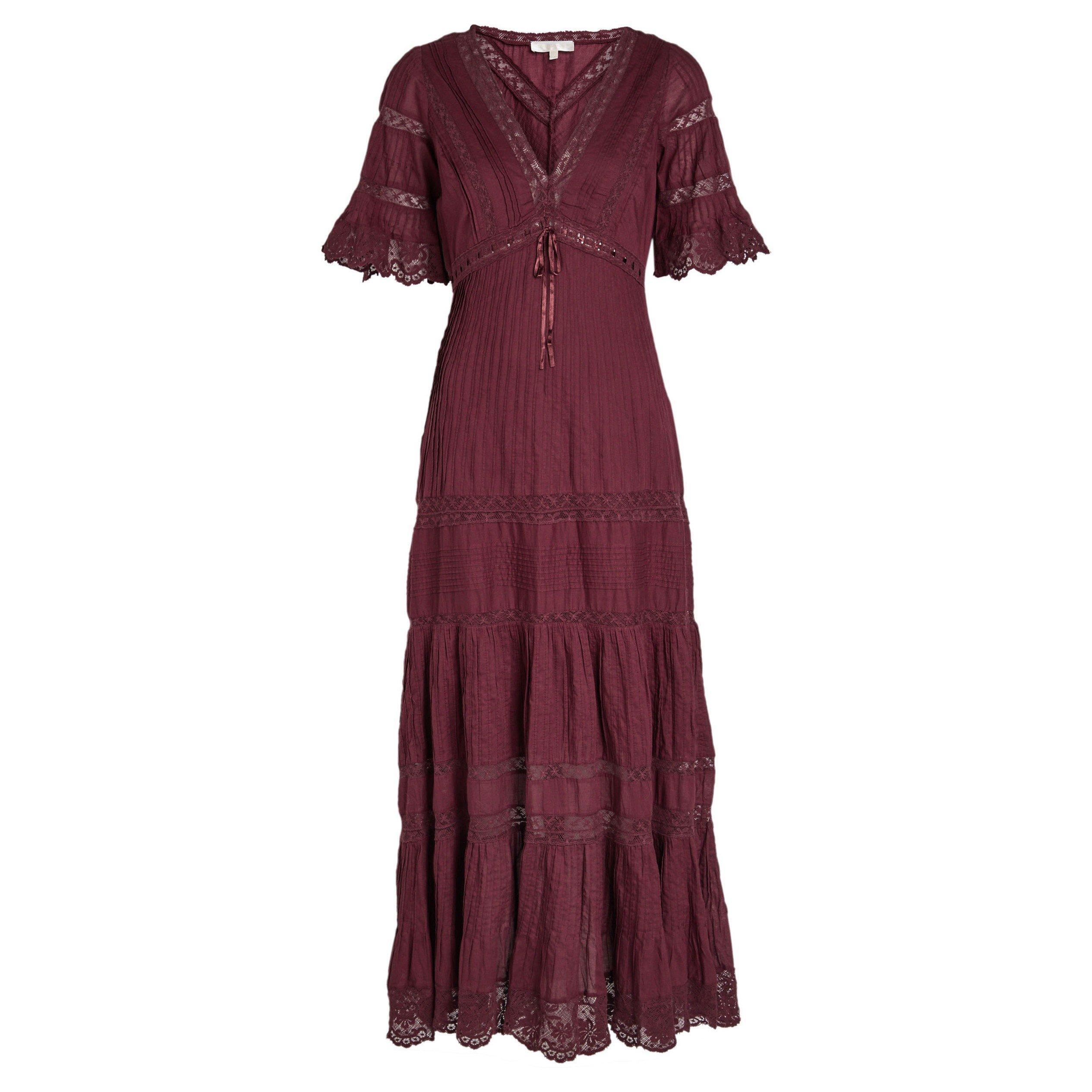 BURGUNDY - LoveshackFancy - LD MARLOWE DRESS - 1