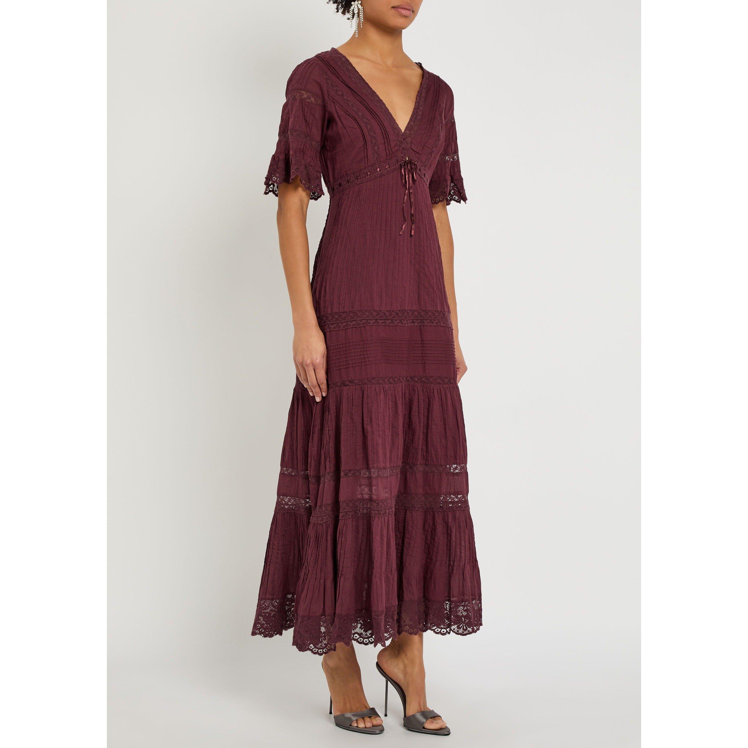 BURGUNDY - LoveshackFancy - LD MARLOWE DRESS - 2
