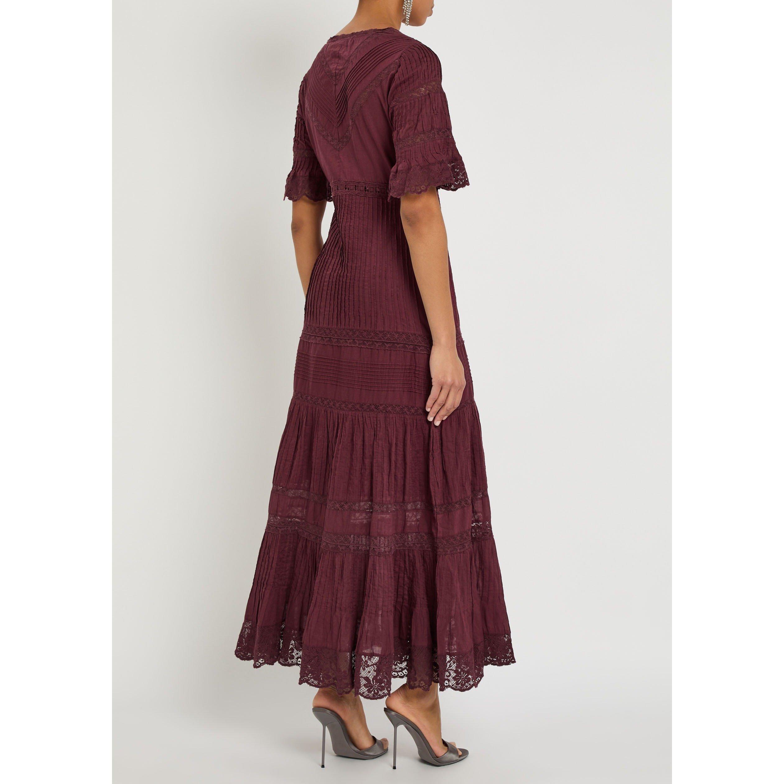 BURGUNDY - LoveshackFancy - LD MARLOWE DRESS - 3