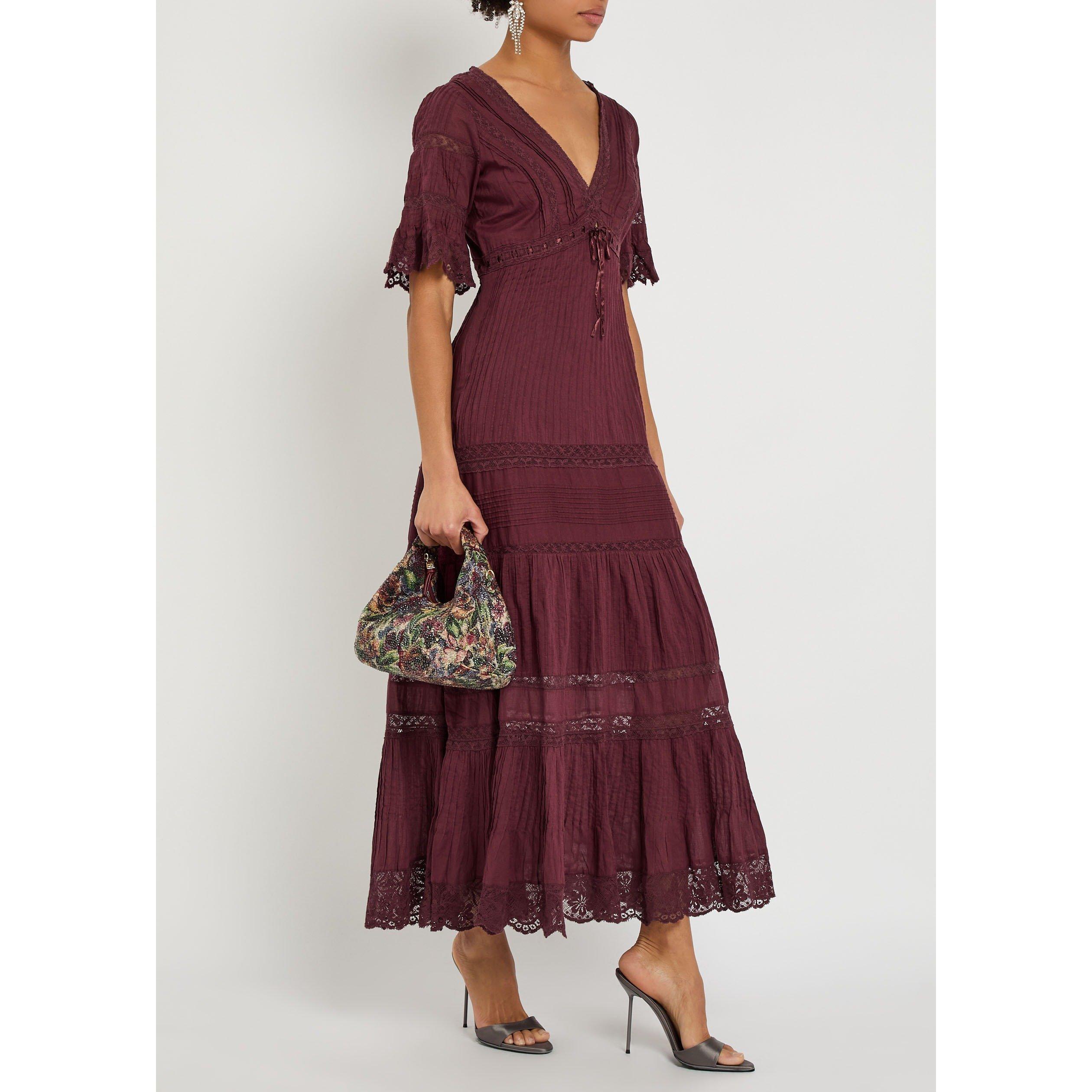 BURGUNDY - LoveshackFancy - LD MARLOWE DRESS - 5