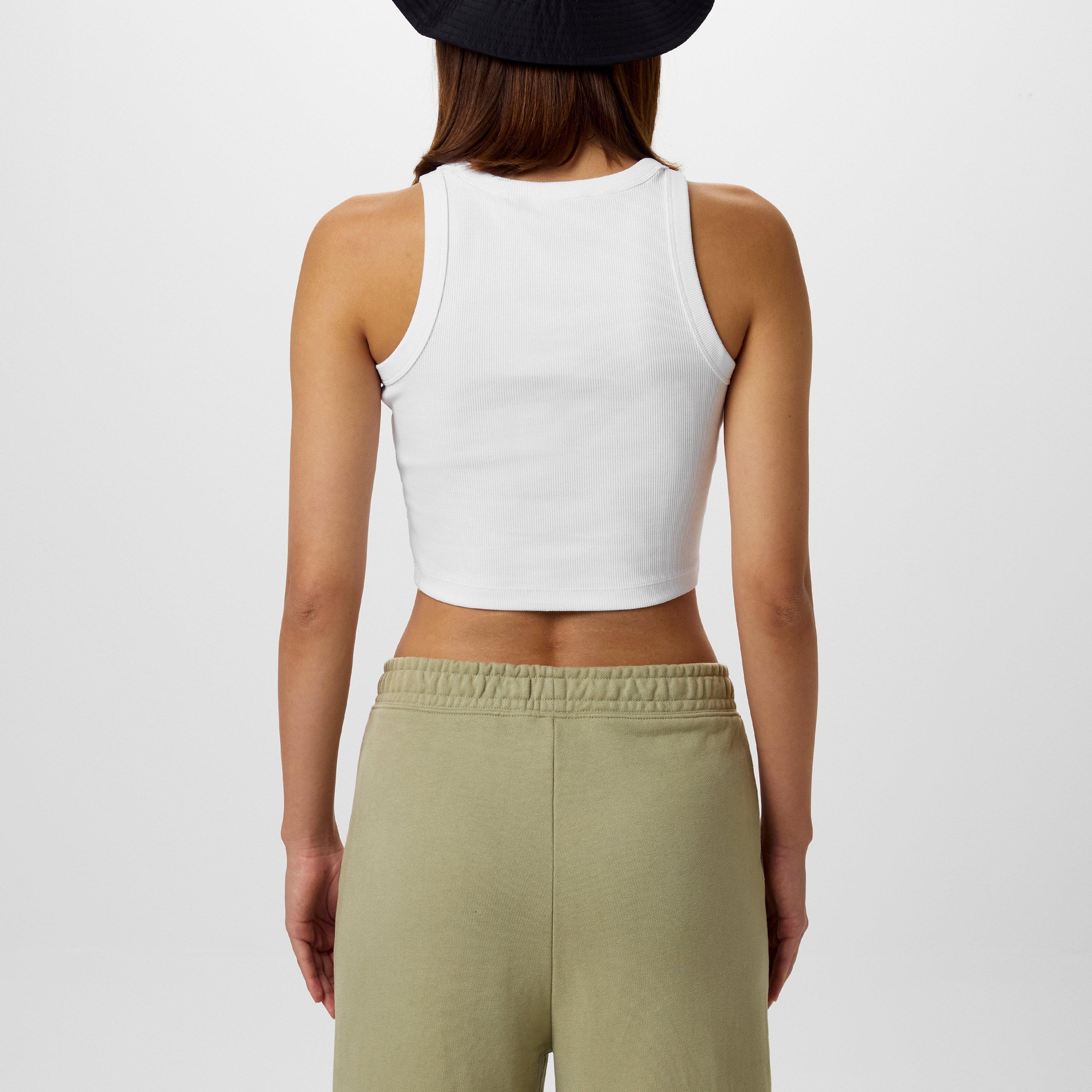 White 100 - Boss - Women's C Evest Crop Ribbed Structured Vest - 3