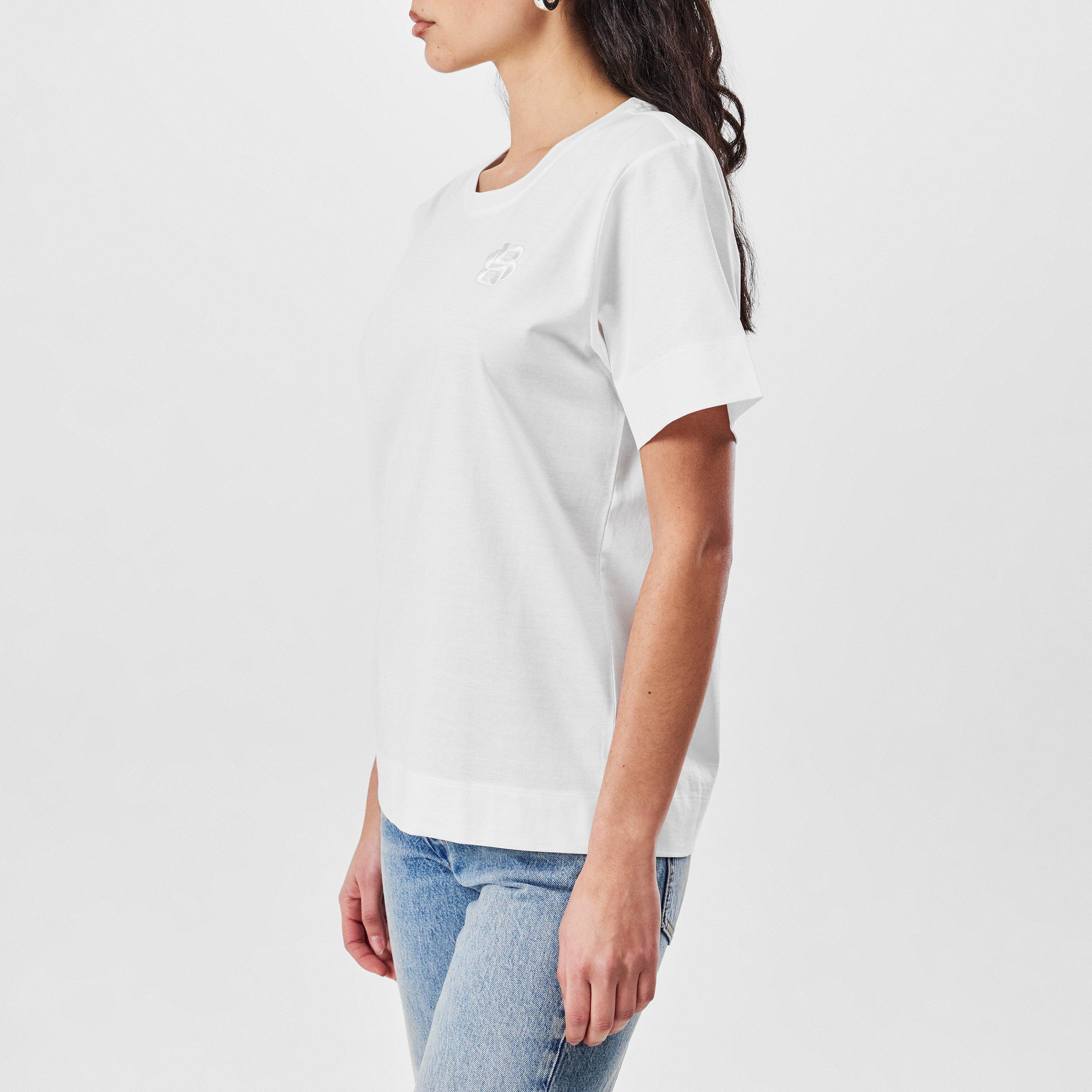 White 100 - Boss - Women's Elphi T-Shirt, Luxury Cotton Blend - 2