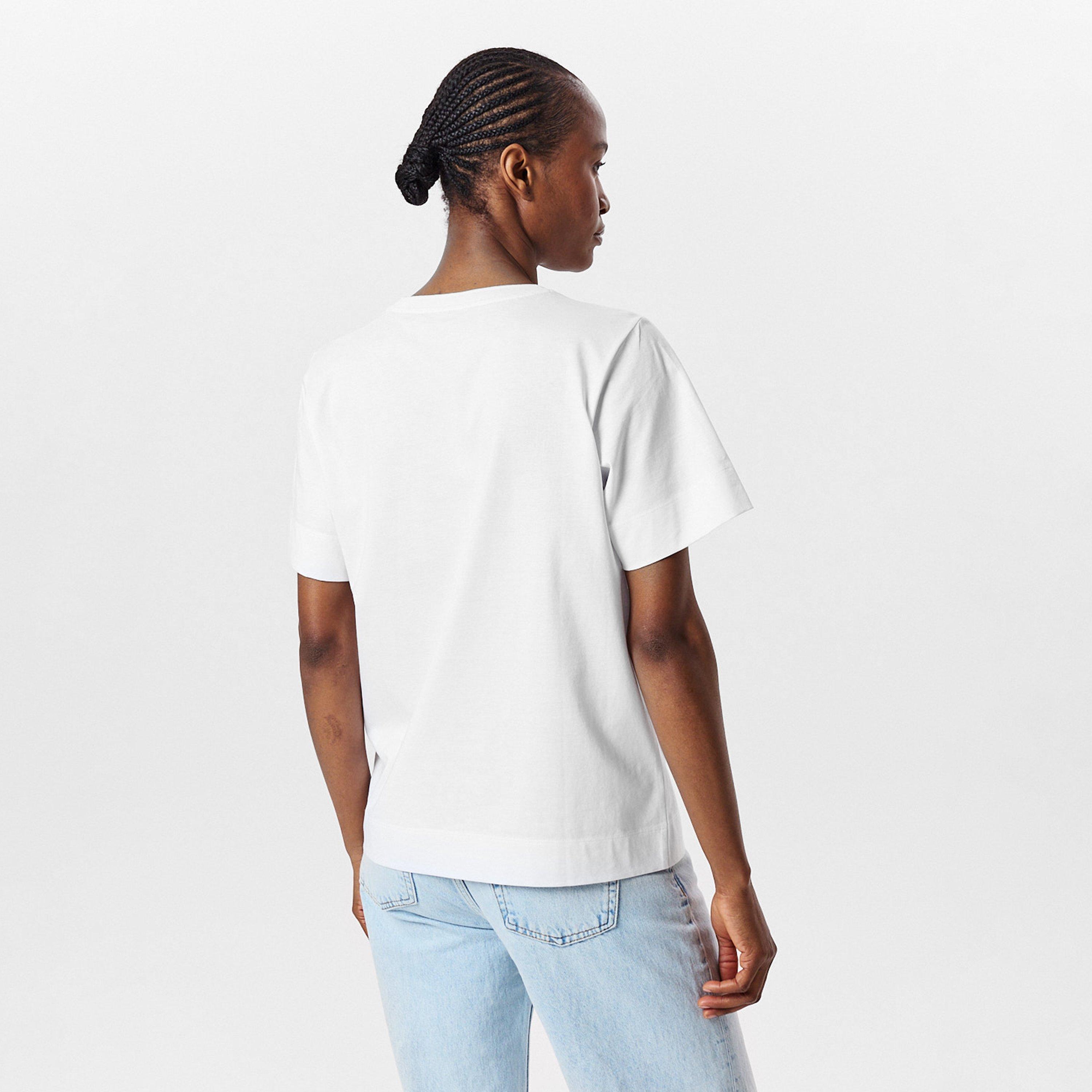 White 100 - Boss - Women's Elphi T-Shirt, Luxury Cotton Blend - 4