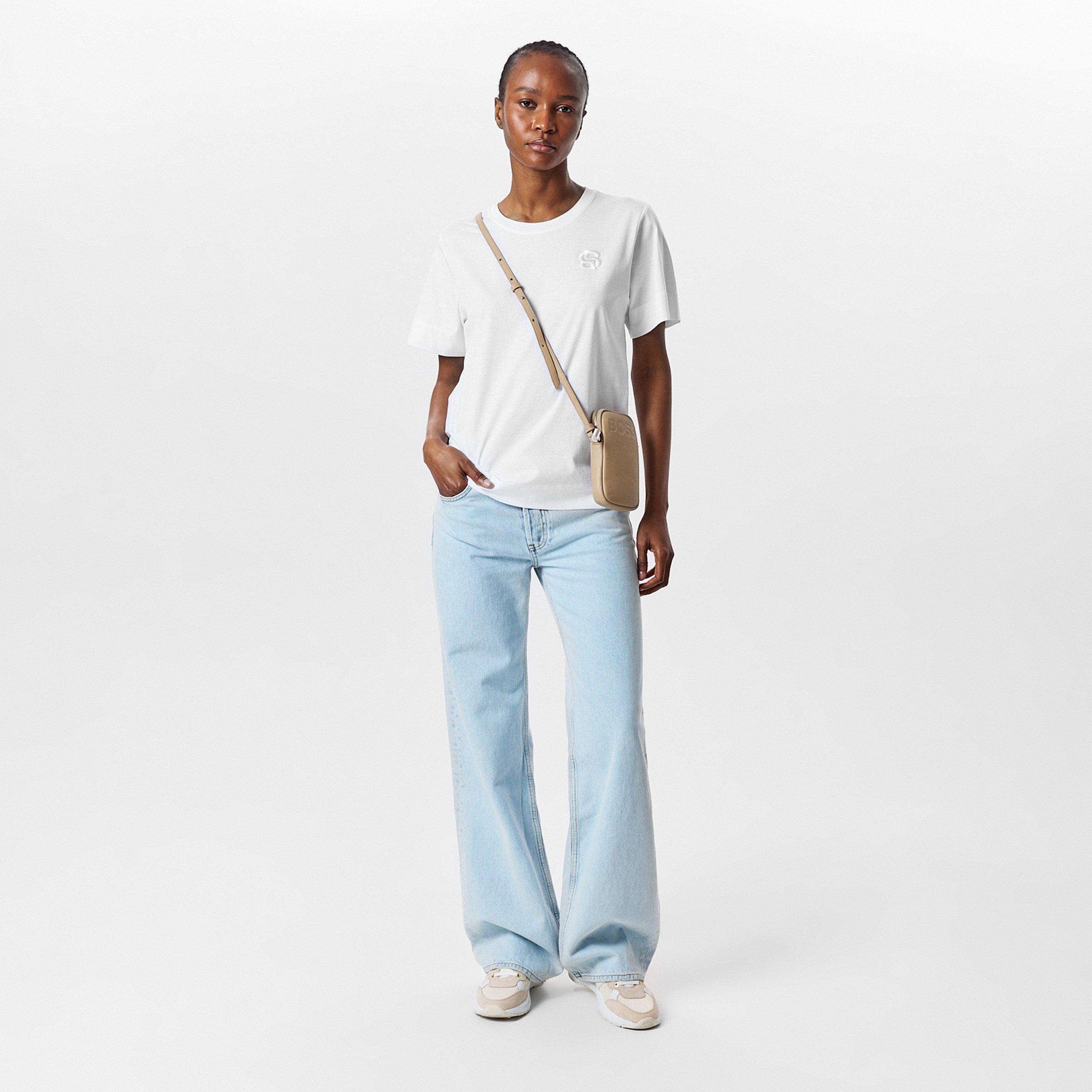 White 100 - Boss - Women's Elphi T-Shirt, Luxury Cotton Blend - 6