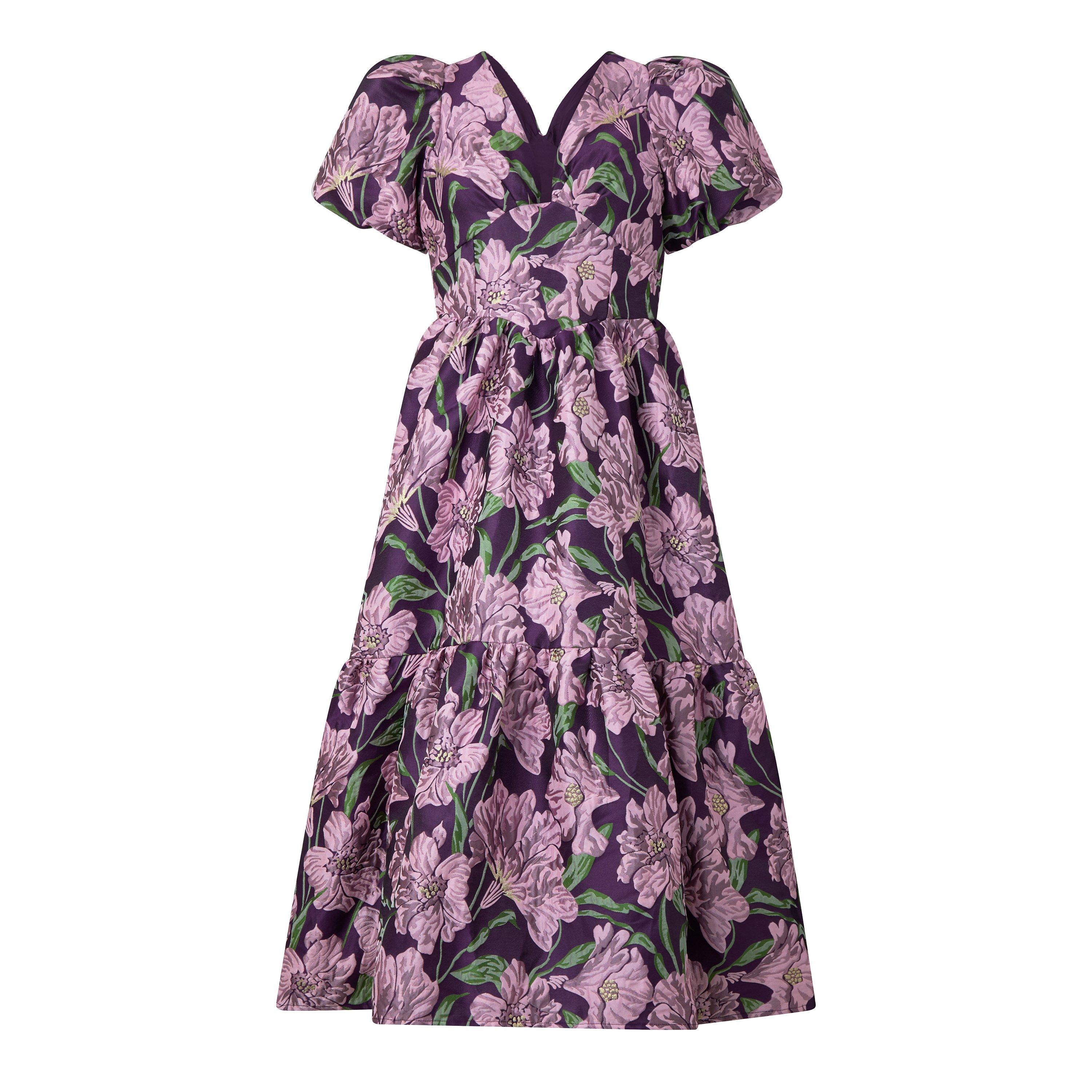 PURPLE - Sister Jane - LD Floraison Midi Dress - 1