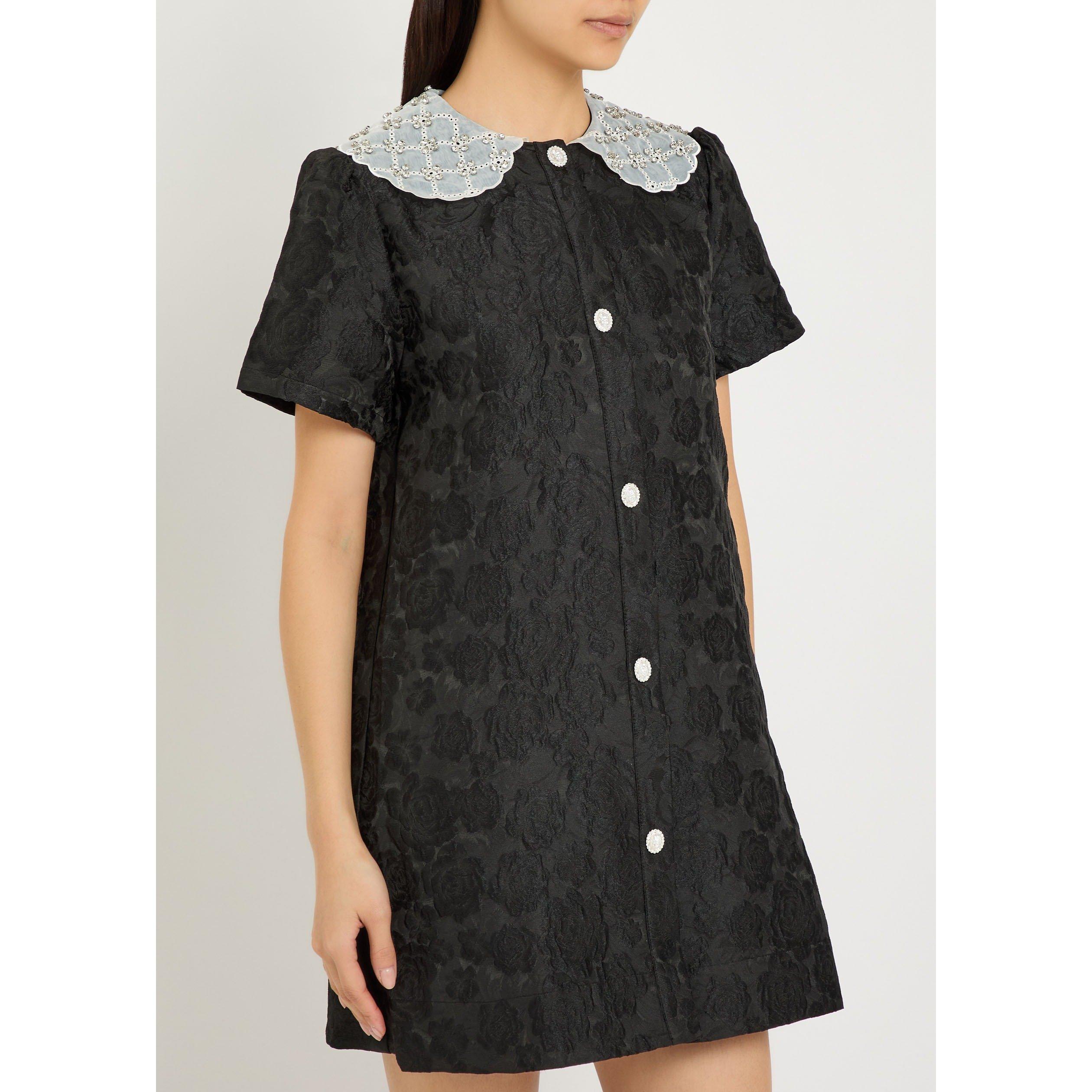 BLACK - Sister Jane - Women's Chandelier Floral Jacquard Mini Dress - 2