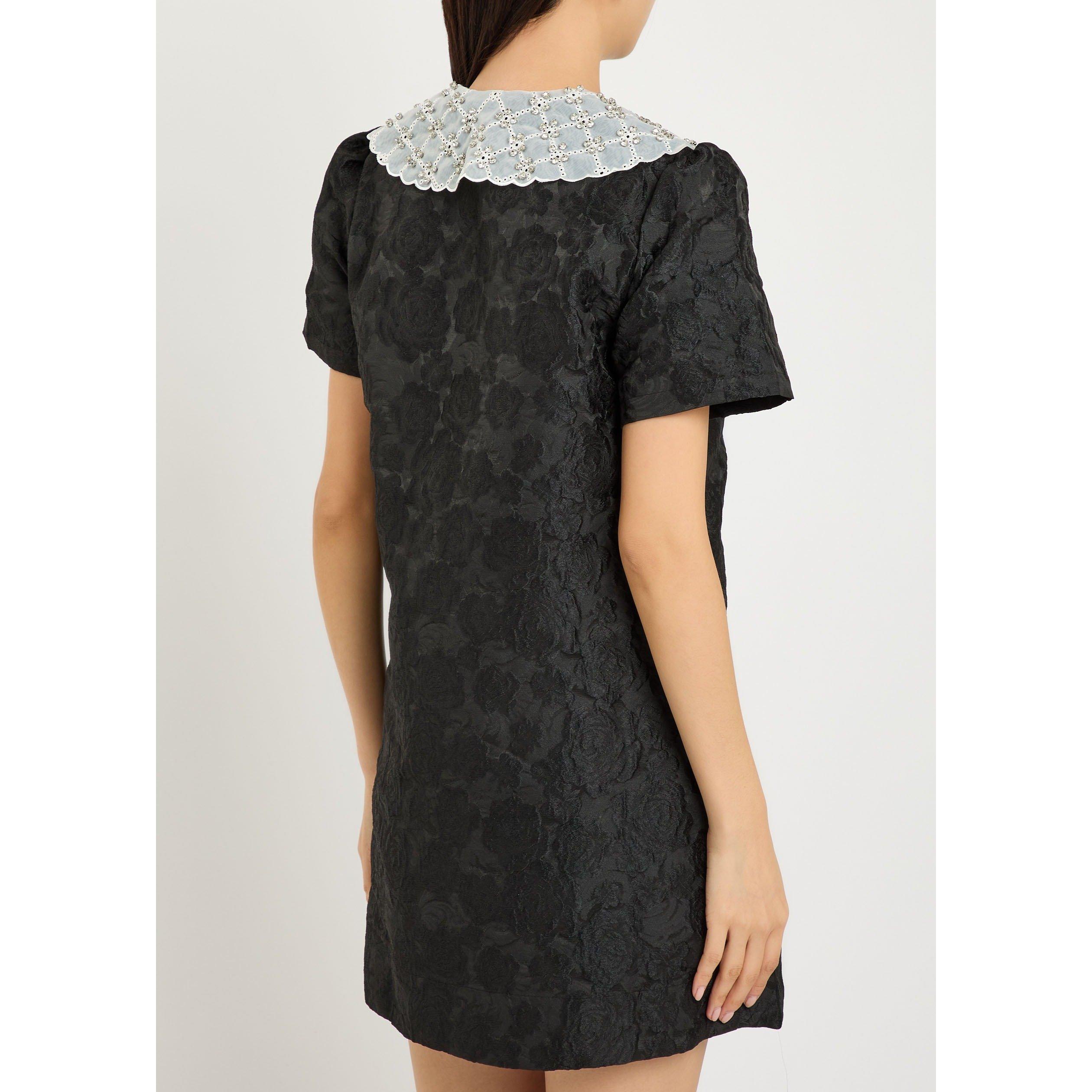 BLACK - Sister Jane - Women's Chandelier Floral Jacquard Mini Dress - 3