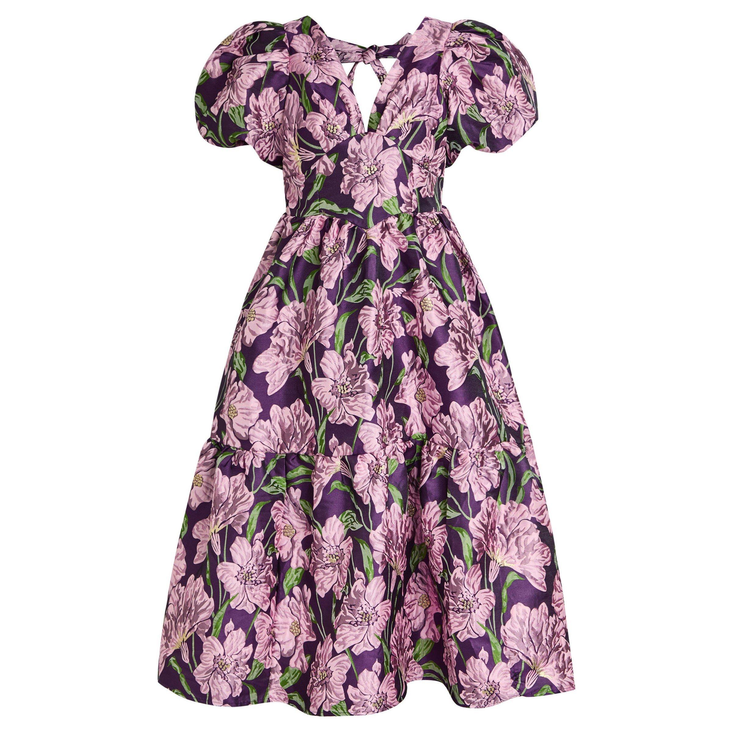 PURPLE - Sister Jane - LD Floraison Midi Dress